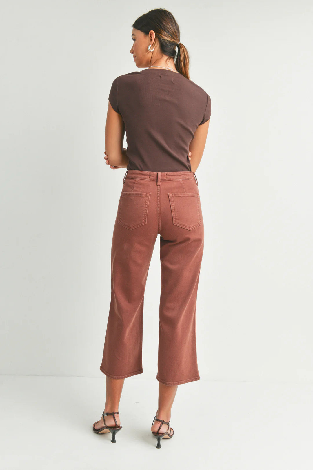 Just Black Wide Leg Pants for Women - High Waisted Flowy Trousers for Work, Office & Casual Wear | Comfortable & Stylish Everyday Outfit