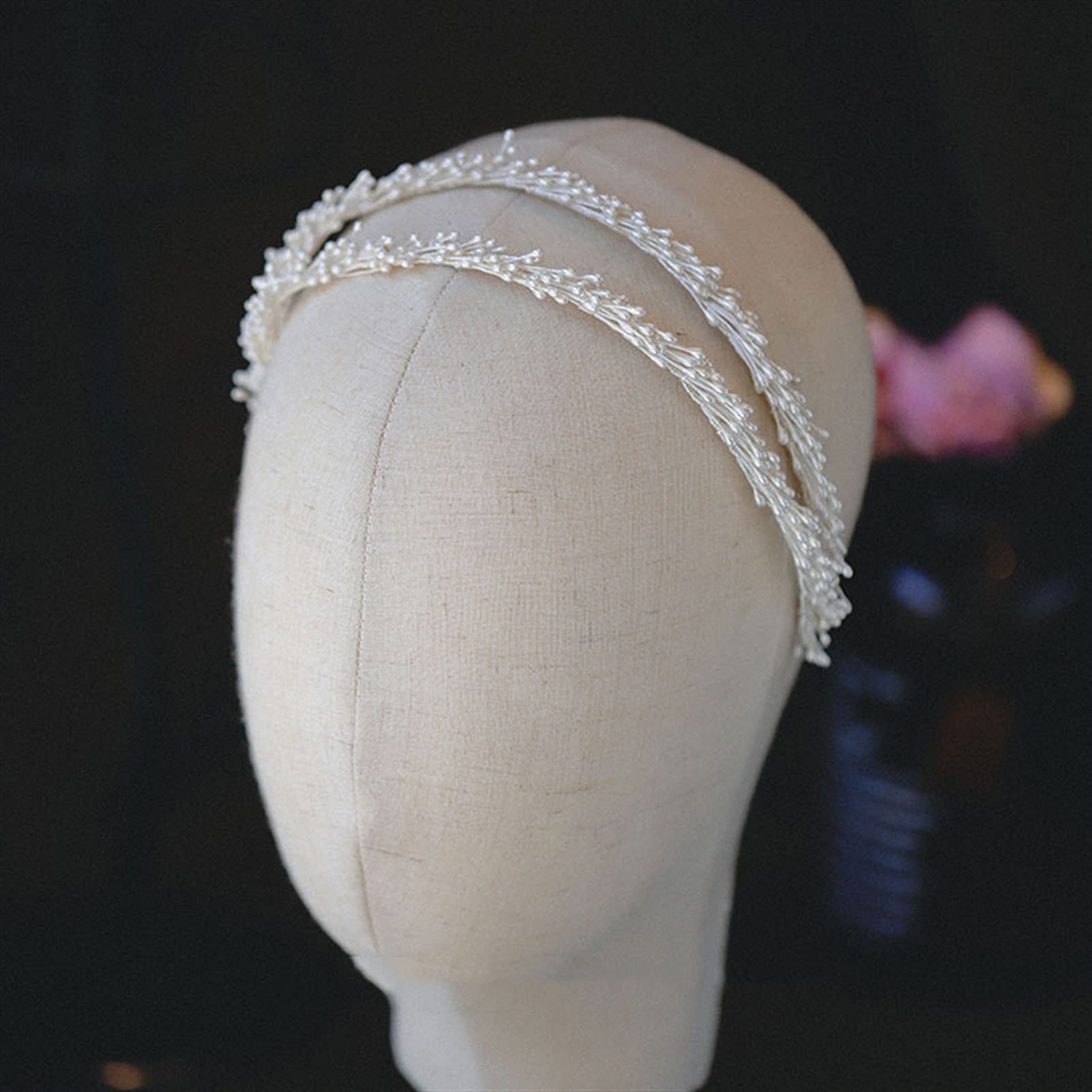 XXXXW Elegant White Leaf Headpiece - Bridal Hair Accessories for Weddings, Women's Floral Crowns & Headbands - Perfect for Brides, Prom, and Special Occasions
