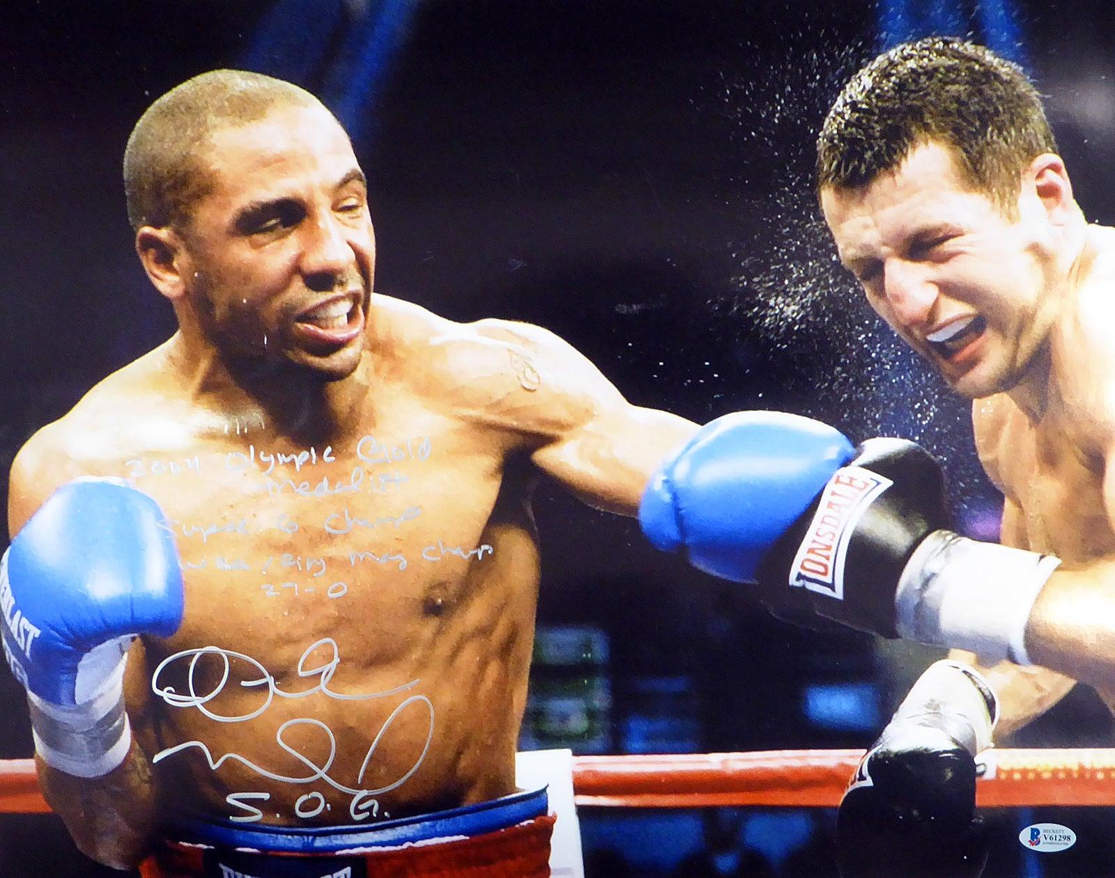 Andre Ward Autographed 16x20 Photo - 2004 Olympic Gold Medalist, Super 6 Champion, Undefeated WBA & Ring Magazine Super Middleweight Champ (27-0) - Beckett BAS Certified #V61298 - Perfect for Boxing Memorabilia Collections & Sports Fan Gifts