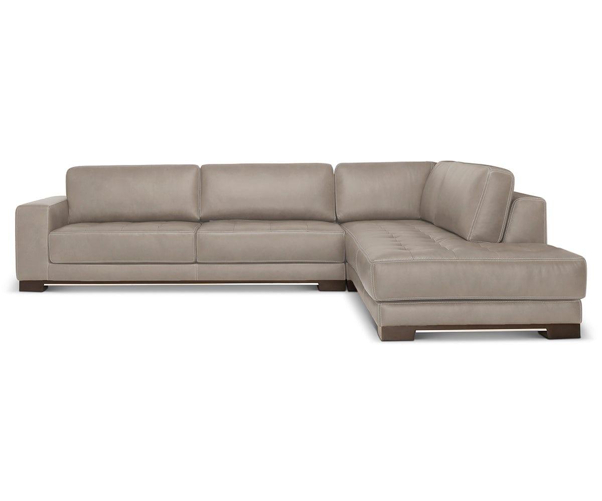 Andreas Genuine Leather Right Sectional Sofa - Modern L-Shaped Couch for Living Room, Home Theater & Office Lounge | Durable & Comfortable Leather Sectional Sofa Set