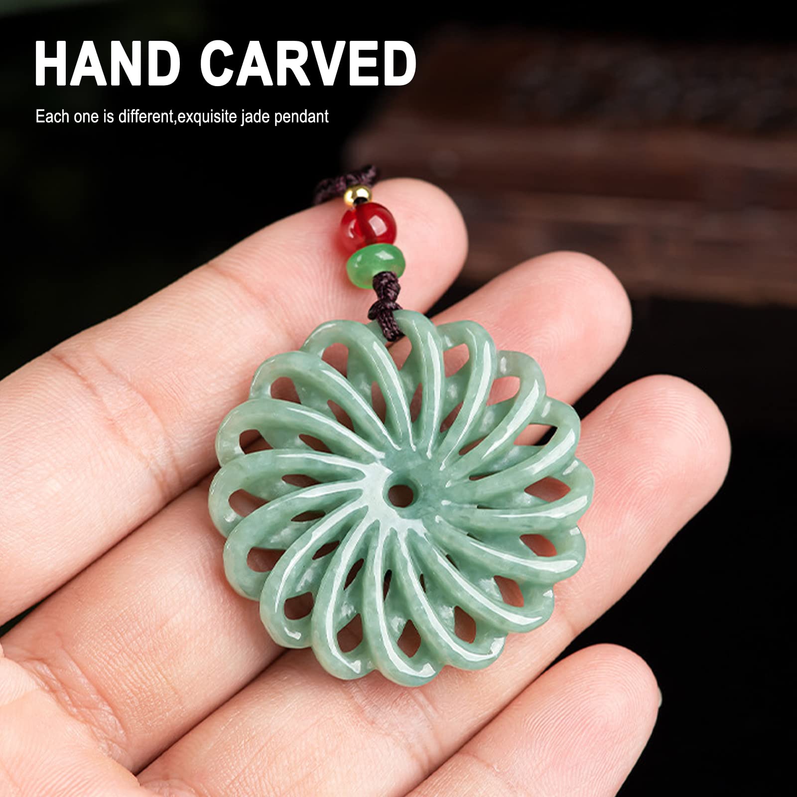 Natural Green Jade Necklaces for Women - Lucky Donut Jade Pendant Necklace, Protection Amulet Jewelry Gift for Her - Perfect for Meditation, Spiritual Healing & Everyday Elegance