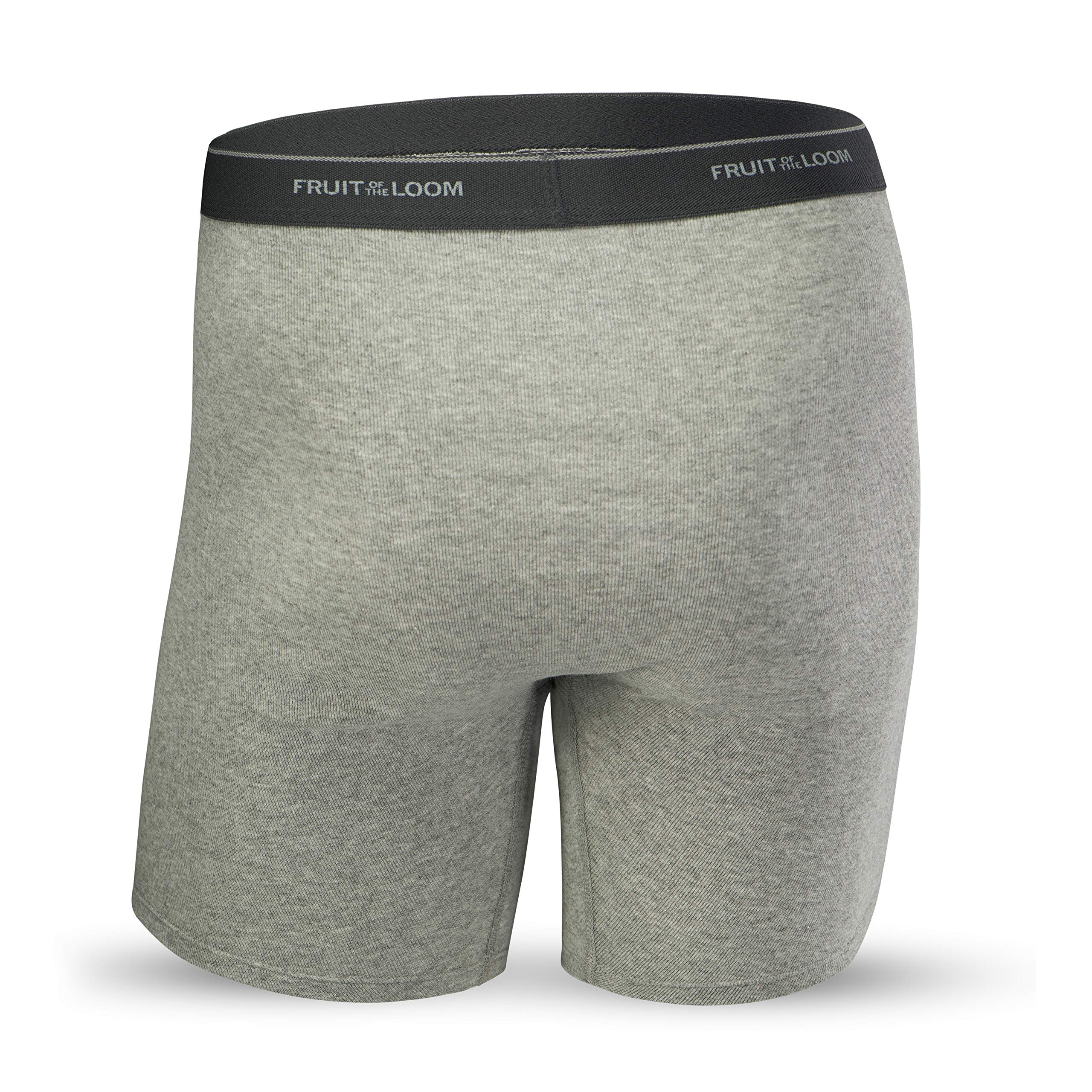 Fruit of the Loom Men's No Ride Up Boxer Briefs - Comfortable Cotton Underwear for Everyday Wear, Workout & Sports