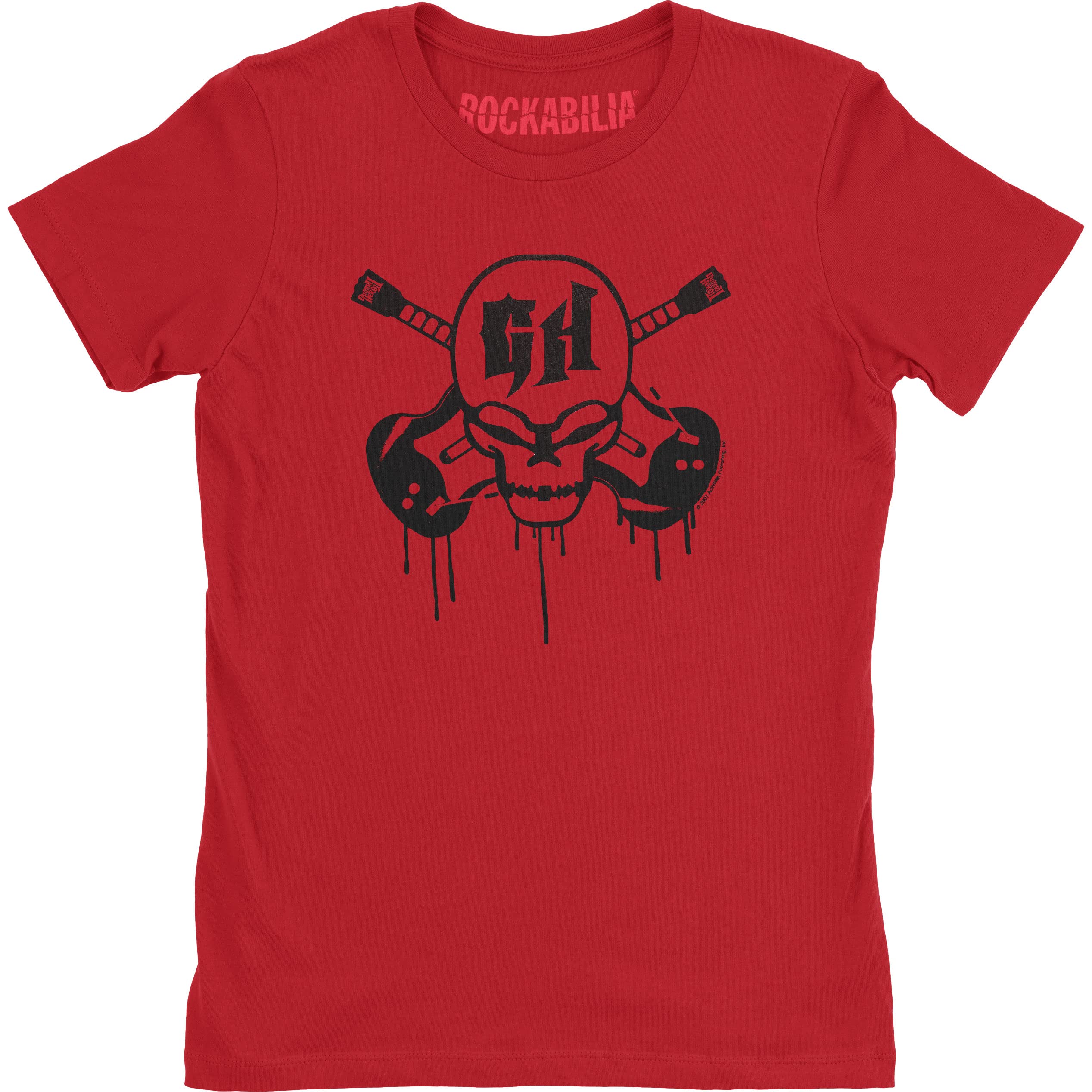 Guitar Hero Girls Jr Tissue Tee - Medium Size Red Cotton T-Shirt for Kids | Perfect for Concerts, Parties & Casual Wear