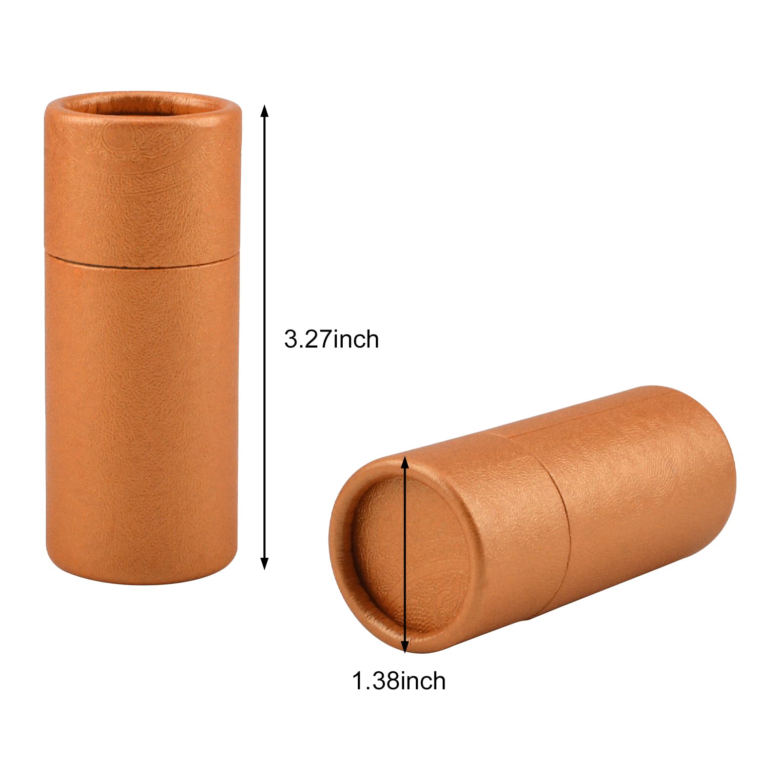 12-Pack Gold Kraft Paperboard Tubes with Lids - 10ml Small Round Containers for Tea, Ornaments & Gift Packaging | DIY Crafts, Party Favors, Wedding Decorations