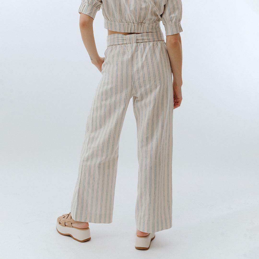 Belted Cabana Pants for Women - Lightweight Linen Beach Pants with Adjustable Waist | Perfect for Vacation, Cruise, and Summer Outfits