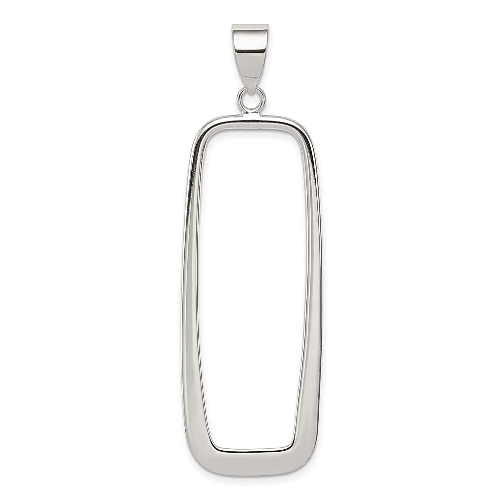 925 Sterling Silver Rectangle Pendant Necklace for Women - Minimalist Geometric Charm Jewelry - Perfect Gift for Her - Ideal for Everyday Wear, Date Nights & Special Occasions