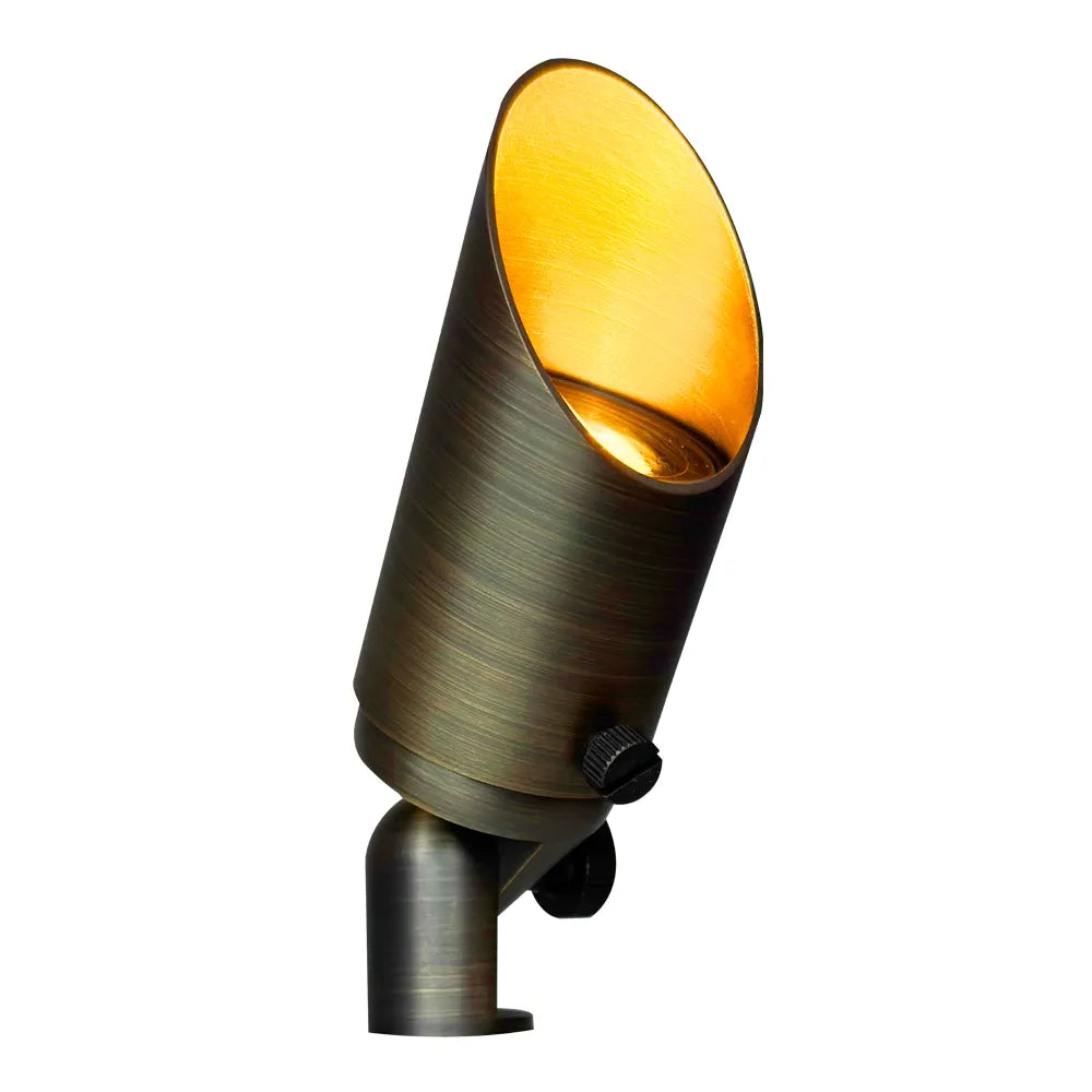 8W 3000K Warm White Integrated LED Brass Spot Light - Low Voltage Small Directional Bullet Light for Home, Garden, and Accent Lighting | SPB10