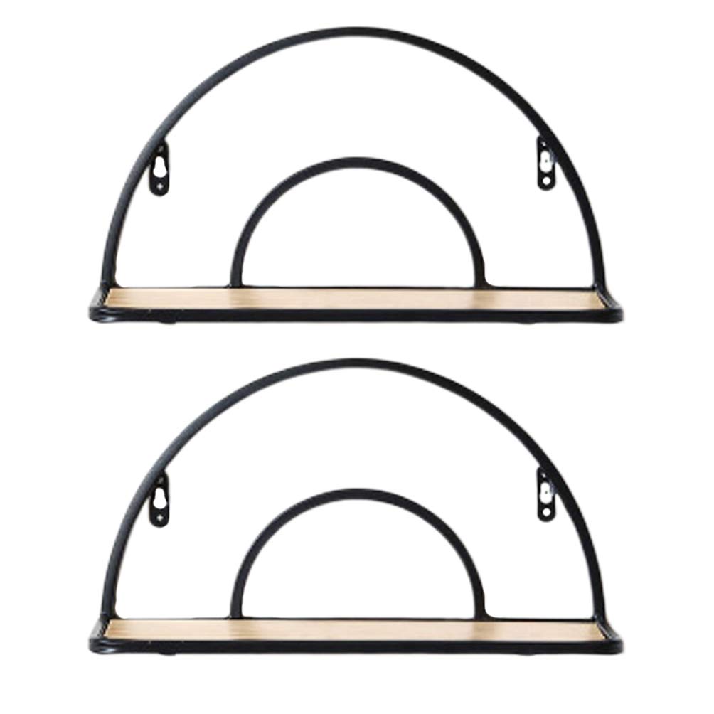 Decorative Shelf Brackets - Heavy Duty Wall Mounted Storage Rack with Iron Hanging Holder for Home & Office Organization | Perfect for Kitchen, Bathroom, Living Room & Garage Storage Solutions