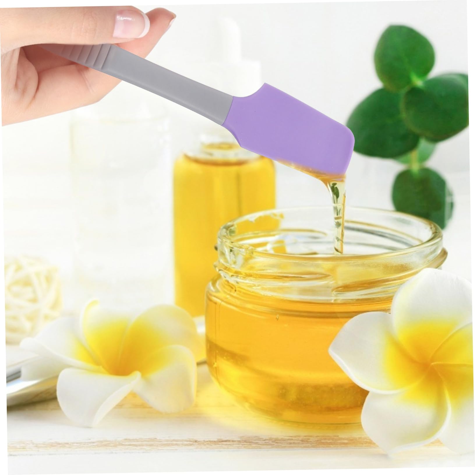 **Mikinona 6-Piece Silicone Wax Spatula Set - Non-Stick Wax Applicator for Body Waxing & Hair Removal - Reusable Wax Scraper Stick for Eyebrows, Legs, Bikini & Face (Ideal for Home & Salon Use)**