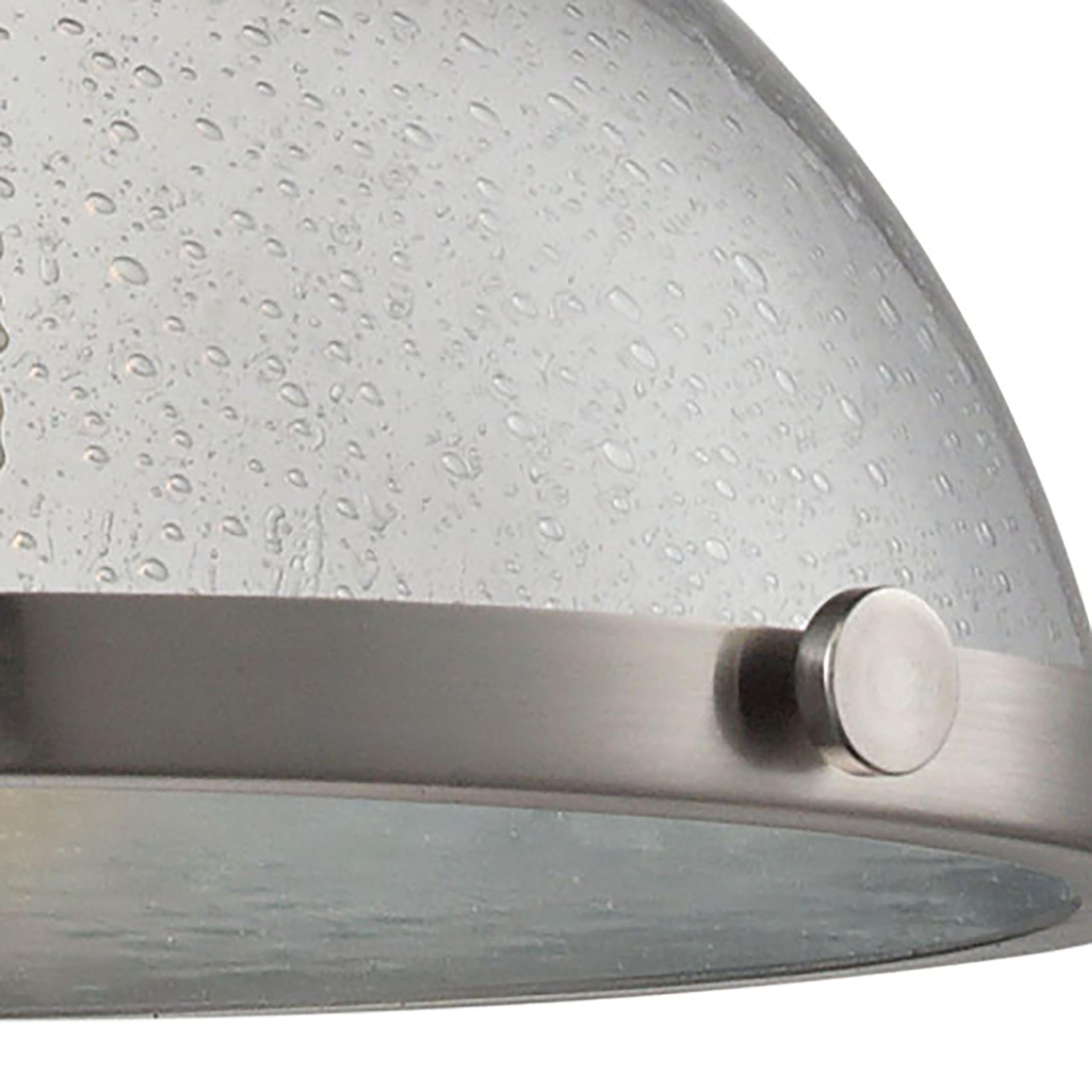 Elk Home Chadwick 1-Light Pendant Light Fixture - Satin Nickel Finish with Clear Seeded Glass Shade, Transitional Style Hanging Light for Kitchen Island, Dining Room, or Entryway