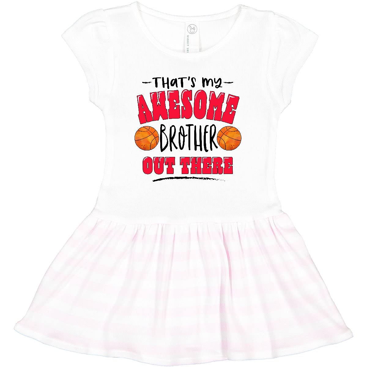 Inktastic Awesome Brother Basketball Toddler Dress - Perfect for Playtime & Family Outings