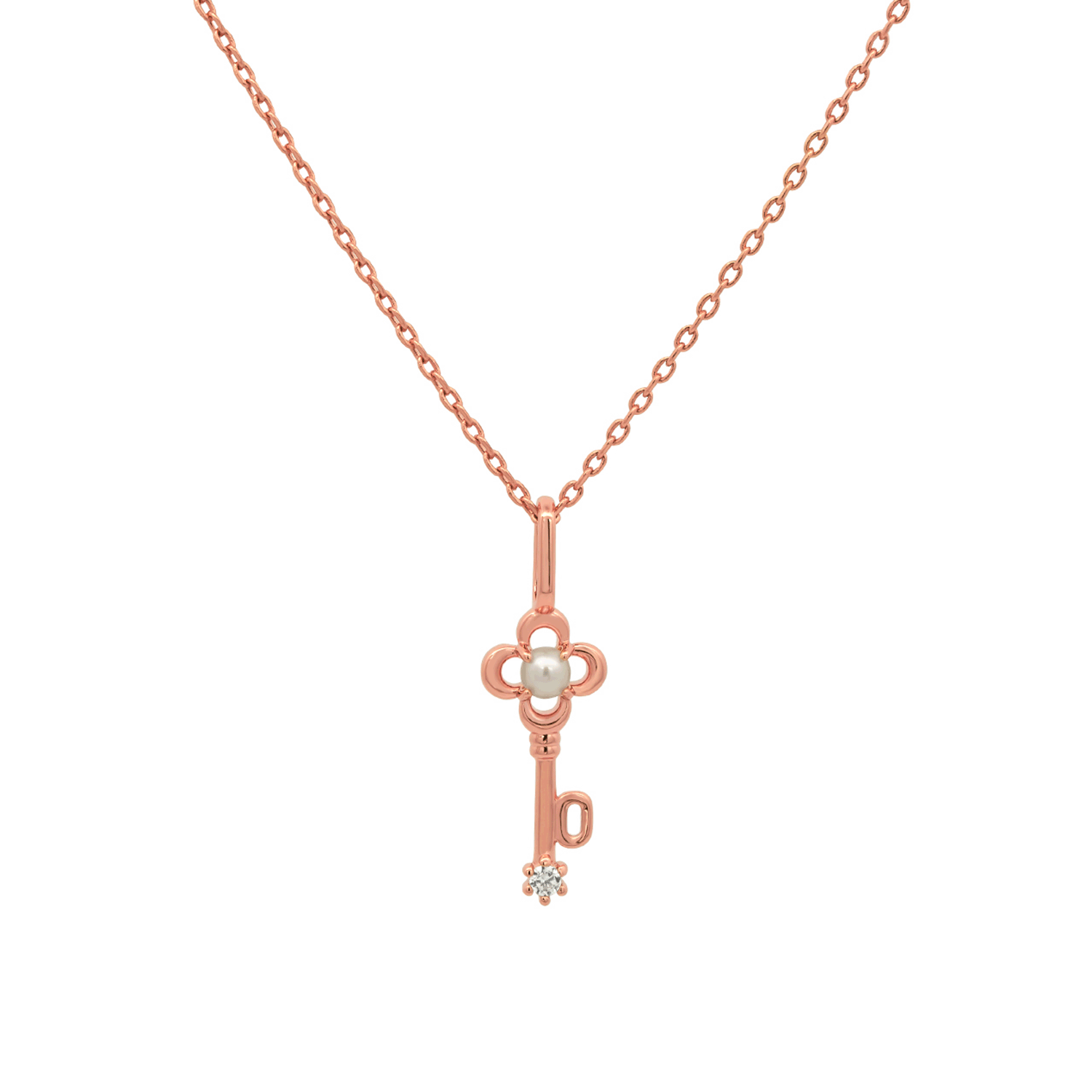 Rose Gold Numeric Key Necklace - Personalized Number Pendant Jewelry for Women - Perfect Gift for Birthday, Anniversary & Valentine's Day - Elegant Layering Piece for Everyday Wear