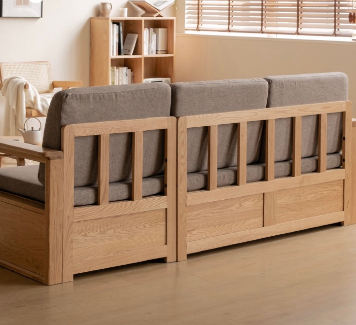 Solid Oak Wood Storage Box for Sofa - Organize Living Room, Bedroom, or Office with Stylish Wooden Storage Solution