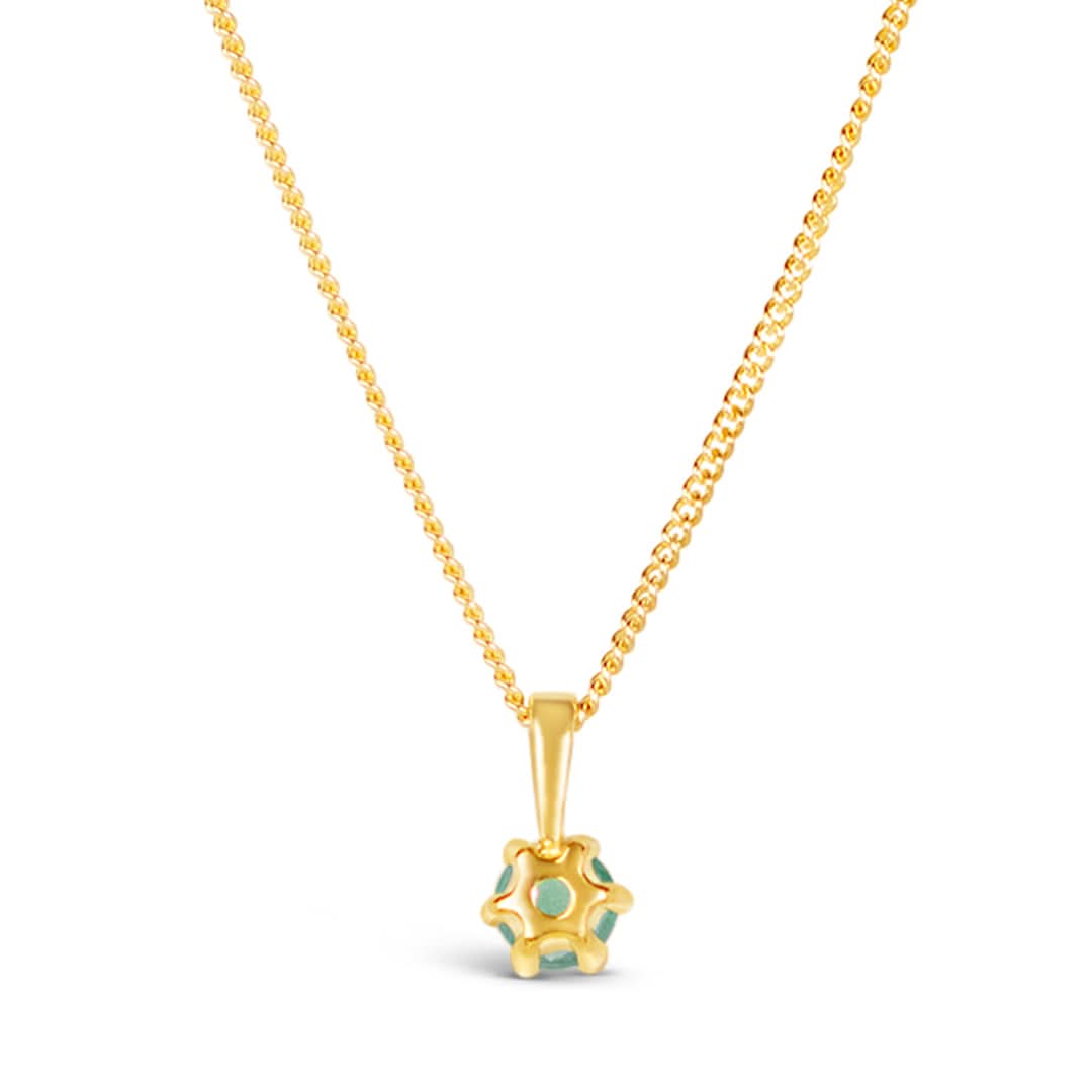 Exquisite 14K Gold Emerald Charm Necklace for Women - Perfect for Weddings, Anniversaries & Special Occasions