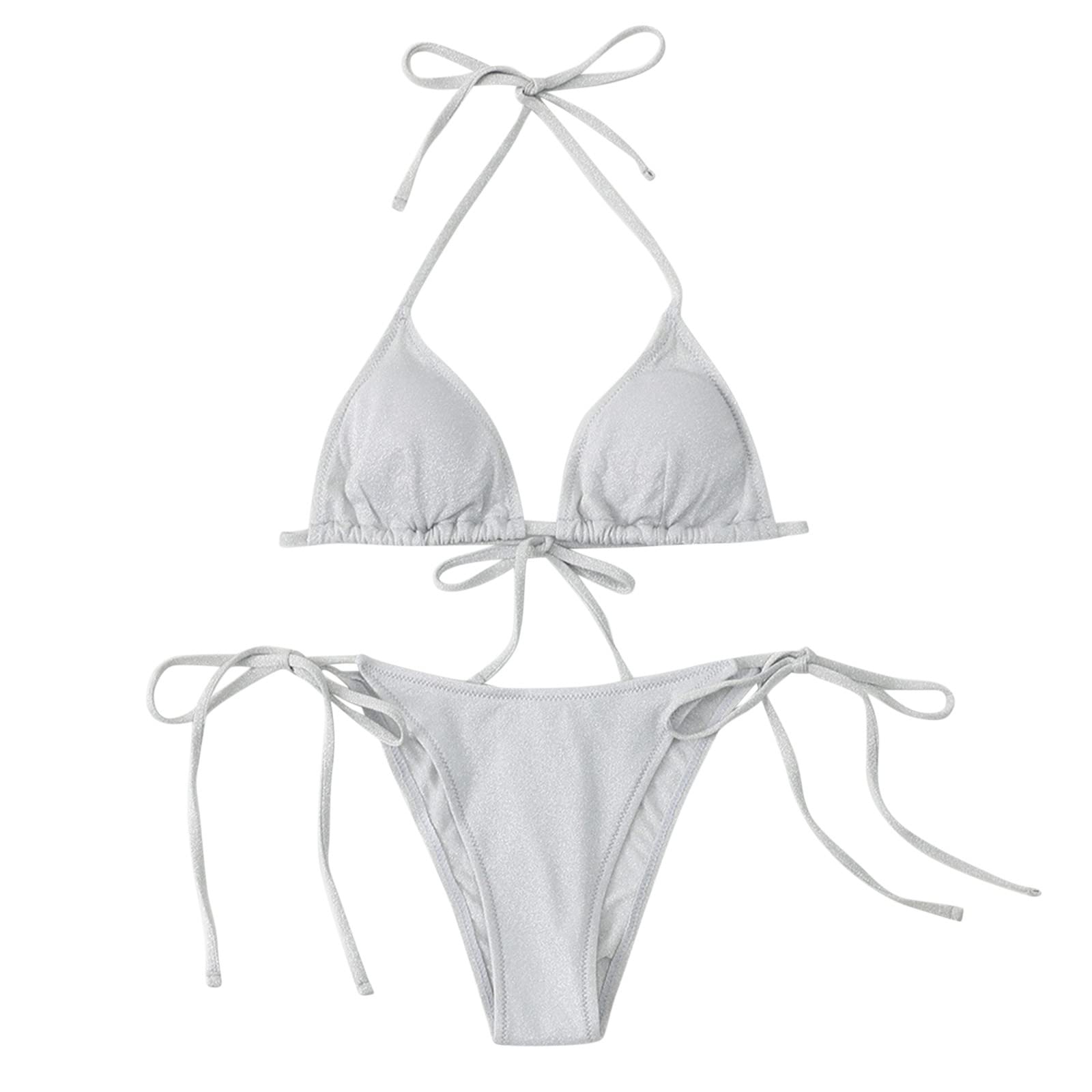 Women's V-Neck Twist Bikini Set - Fashion Halter Swimwear for Beach & Pool