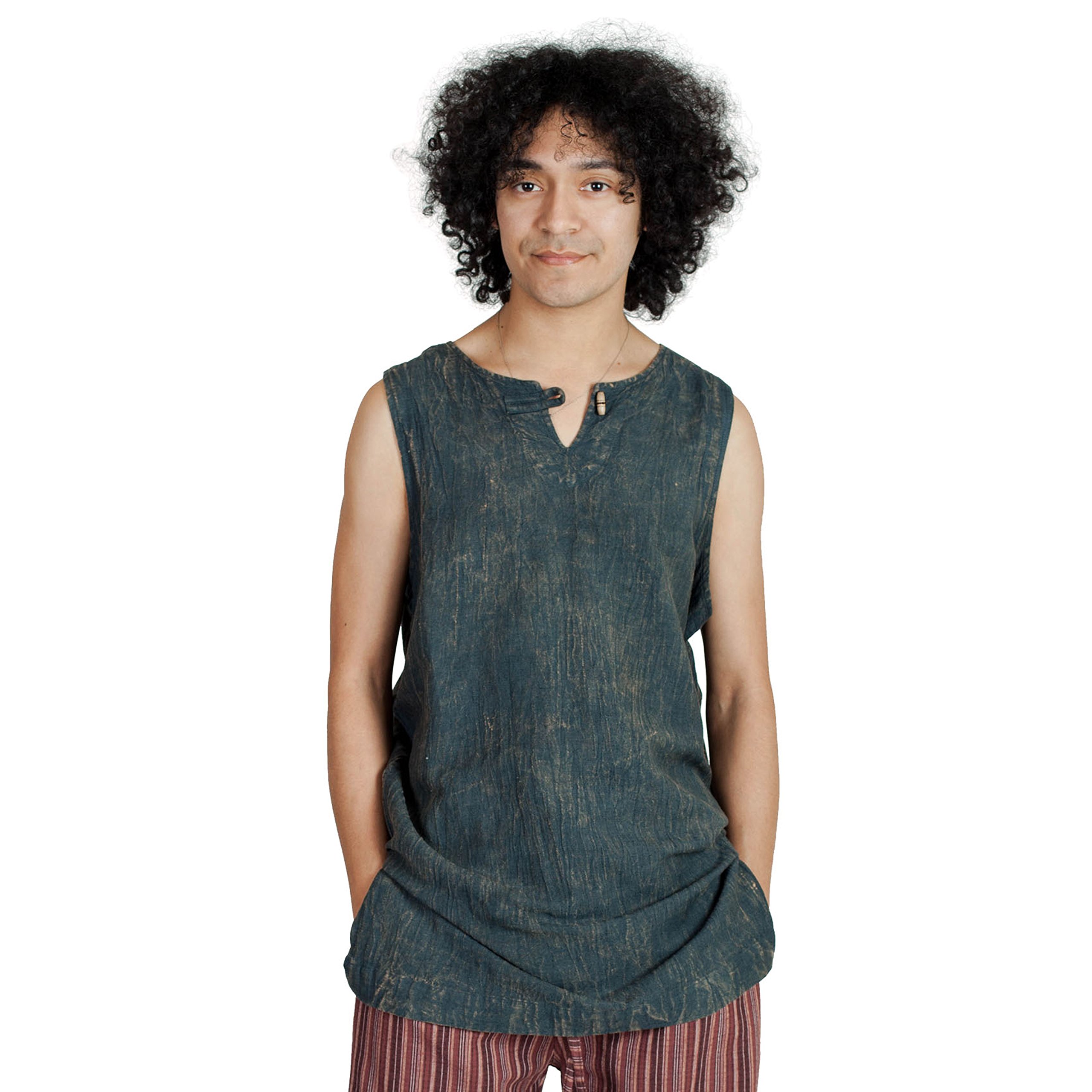 Lakhays Beach Basics Acid Wash Muscle Tank Top for Women - Soft Vintage Washed Cotton Sleeveless Shirt - Perfect for Summer, Beach, Gym & Casual Wear