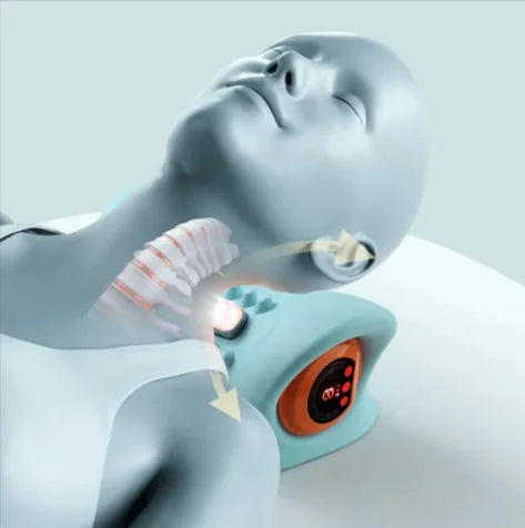 Portable Neck Massager for Pain Relief - Shiatsu Deep Tissue Massager with Heat for Shoulder, Back & Cervical Spine - Perfect for Office, Travel & Home Use