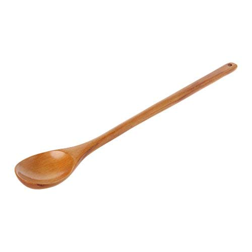 RY-CAN Long Handle Wooden Spoon for Cooking, Soup, Coffee & Tea - Durable Kitchen Utensil for Stirring, Serving & Scooping - Perfect for Home, Restaurant & Cafe Use