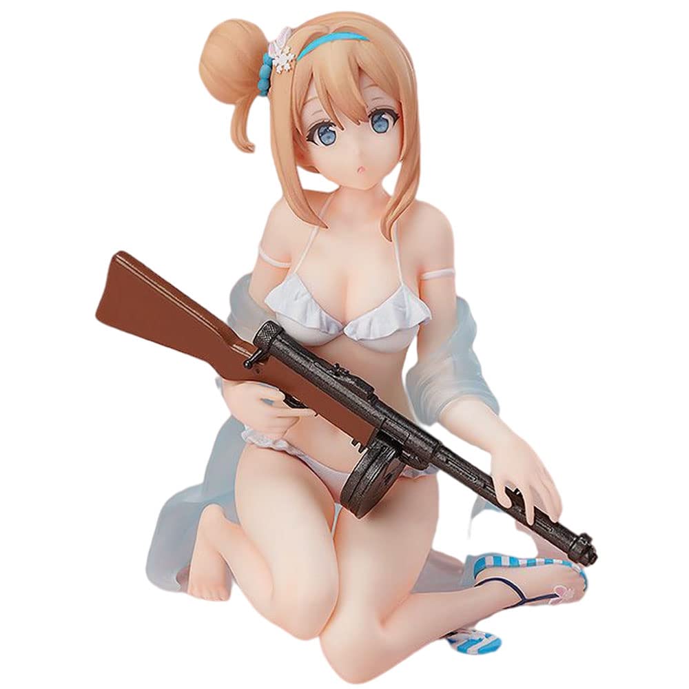 OneOneSay 1/12 Scale Suomi KP-31 Anime Figure - Cute Girl PVC Action Figure (3.5 inch/9cm) for Collectors | Anime Character Model, Decorative Doll, Gift for Anime Fans | Perfect for Display, Cosplay Props & Home Decor