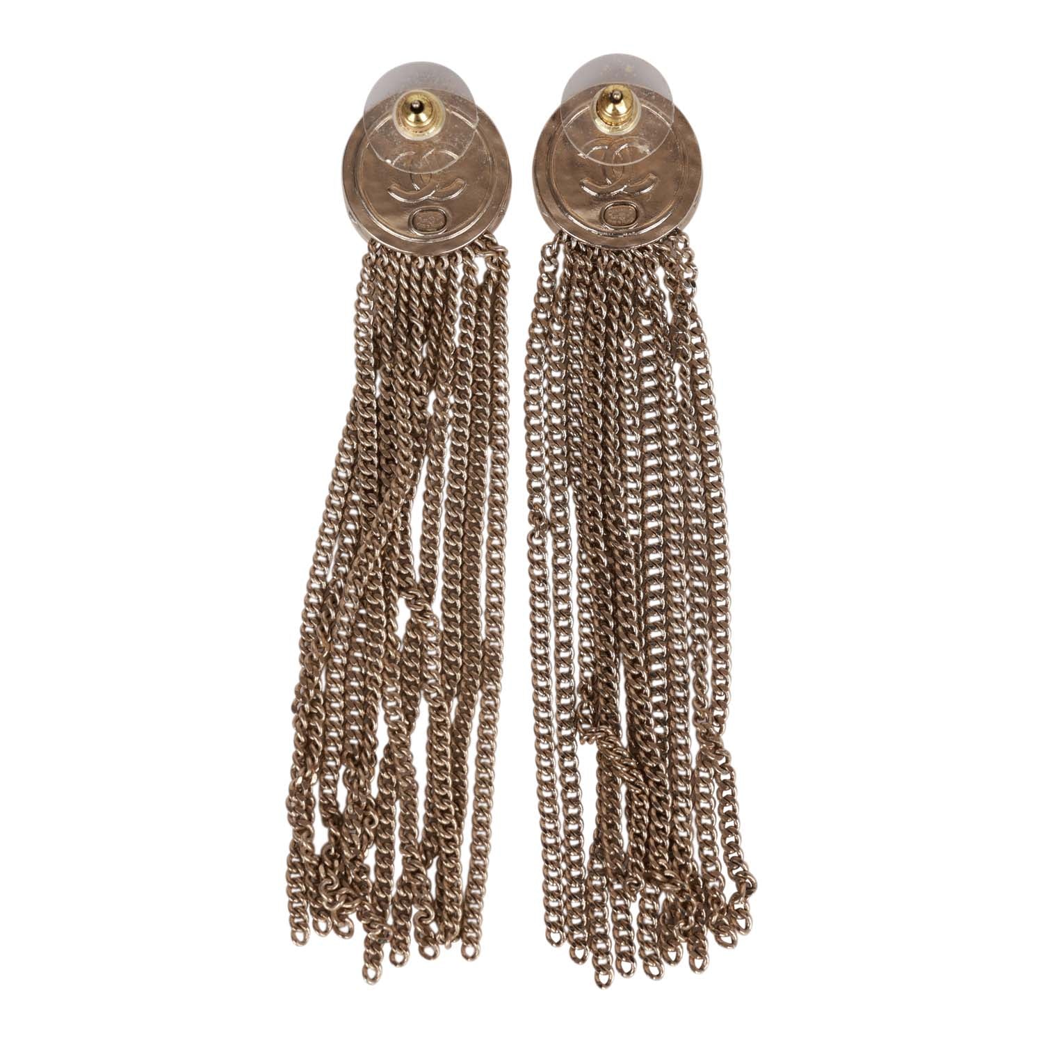 Chanel CC Light Gold Dusters Earrings - Luxury Fashion Jewelry for Women, Perfect for Parties, Weddings & Special Occasions