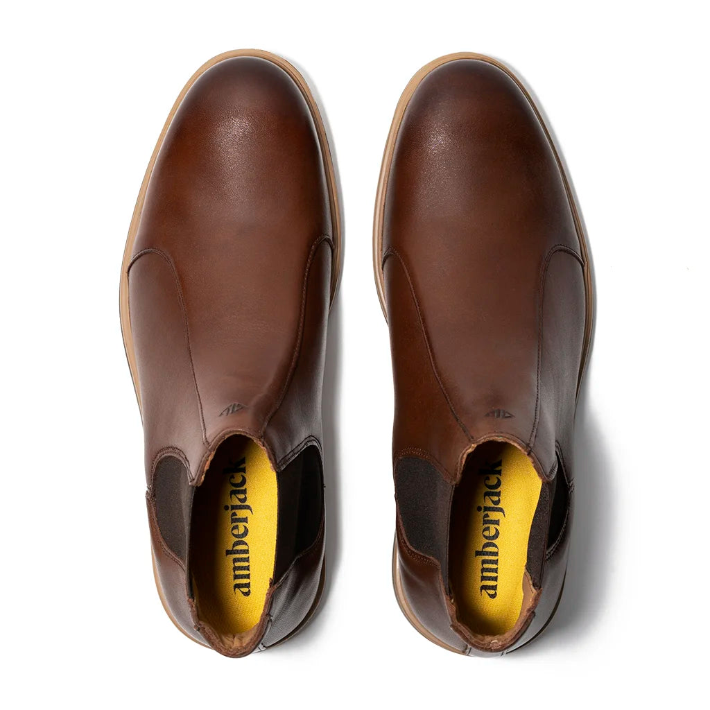 The Chelsea Chestnut Brown Leather Ankle Boots for Women - Stylish & Comfortable Fall & Winter Fashion for Casual Outings & Office Wear