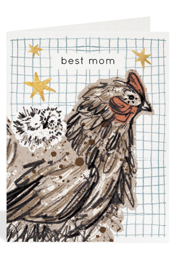 Mother Hen Mother's Day Card - Funny Chicken Themed Greeting Card for Mom - Perfect for Mother's Day Gifts, Birthday Cards & Special Occasions