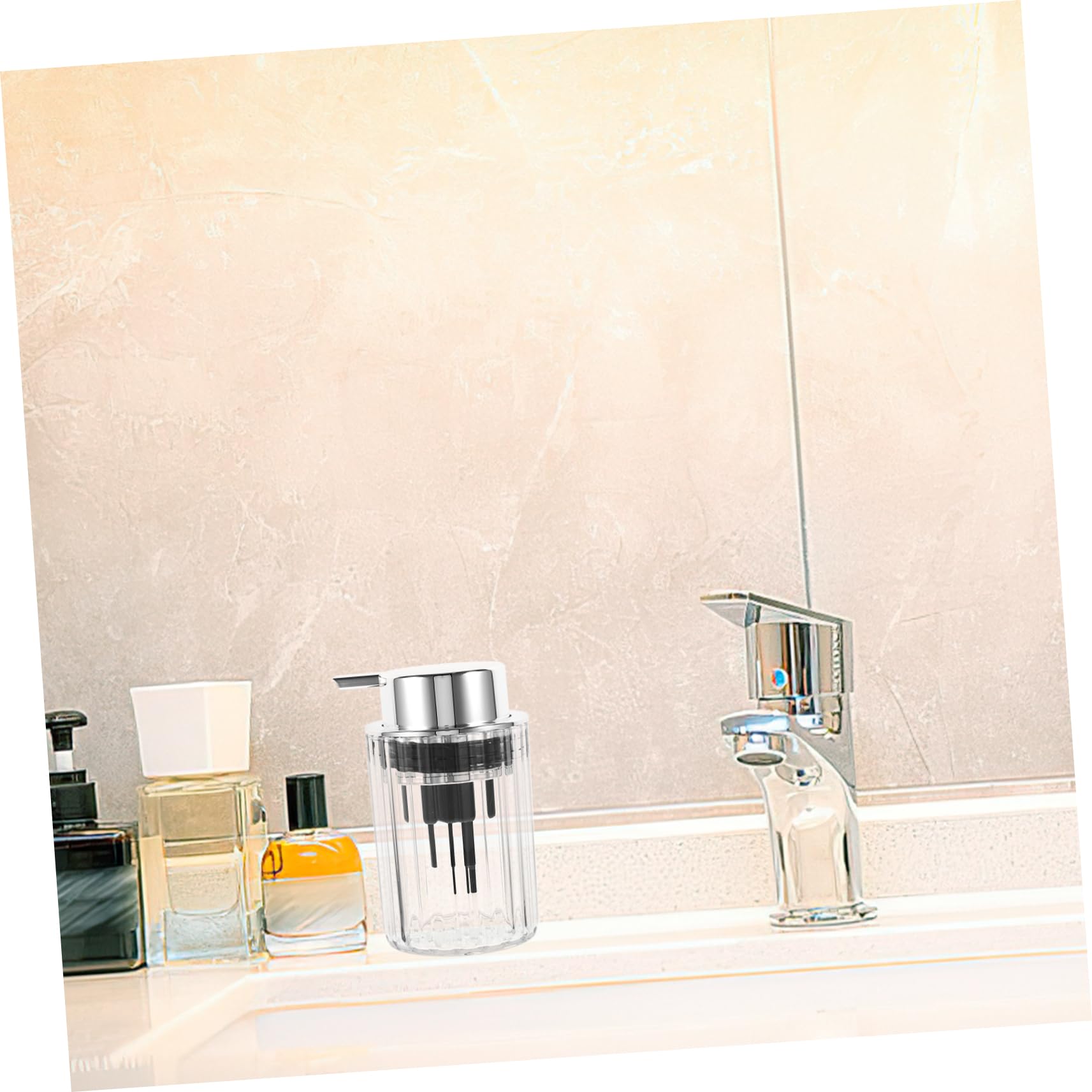 NOLITOY 300ml Foaming Pump Bottle - Portable Bubble Maker Dispenser for Face Wash & Hand Soap - Stylish Transparent Design - Perfect for Bathroom, Kitchen & Travel Essentials
