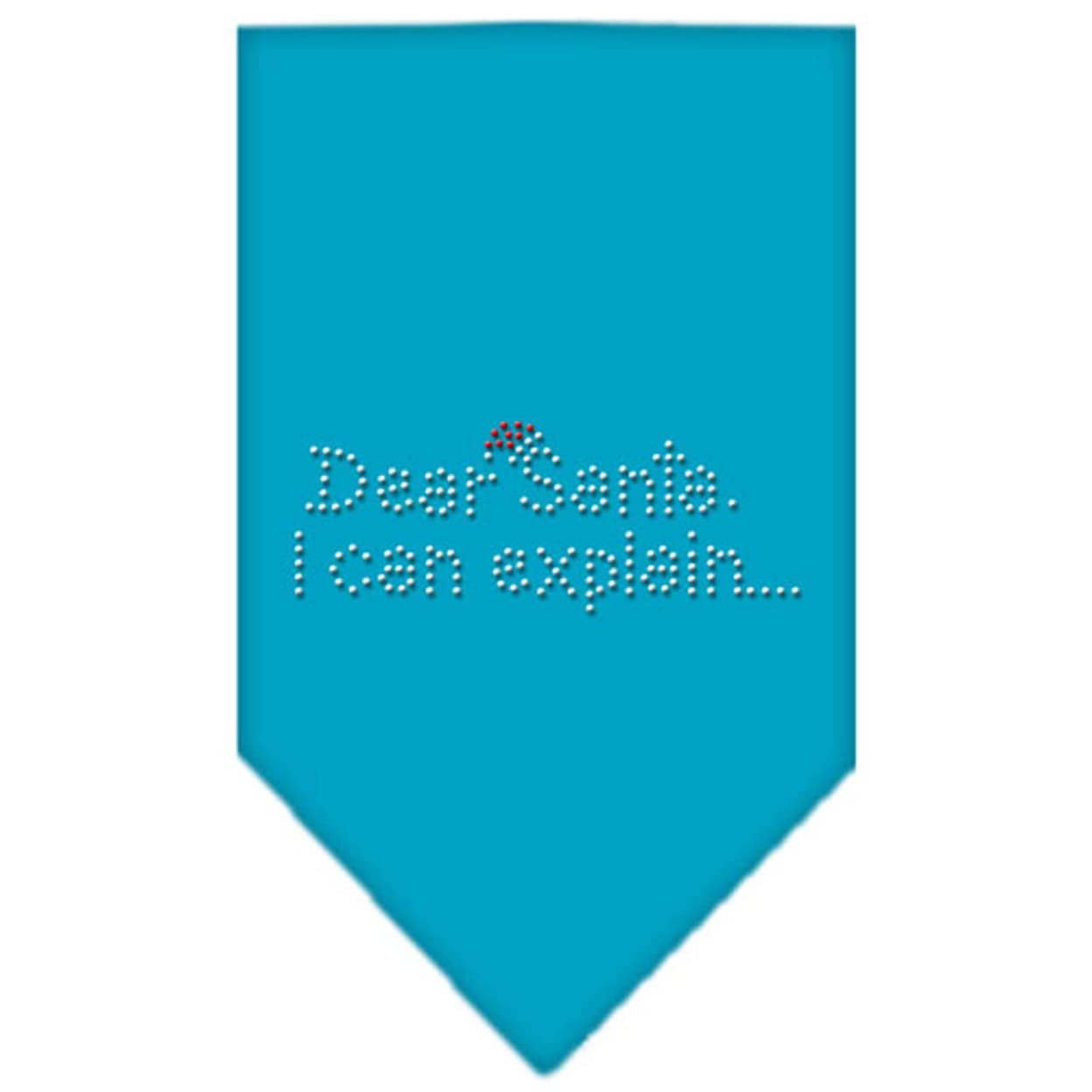 Sparkling Rhinestone Dog Bandana - 'Dear Santa, I Can Explain' Christmas Pet Accessory for Small Dogs | Holiday Party & Photo Outfit