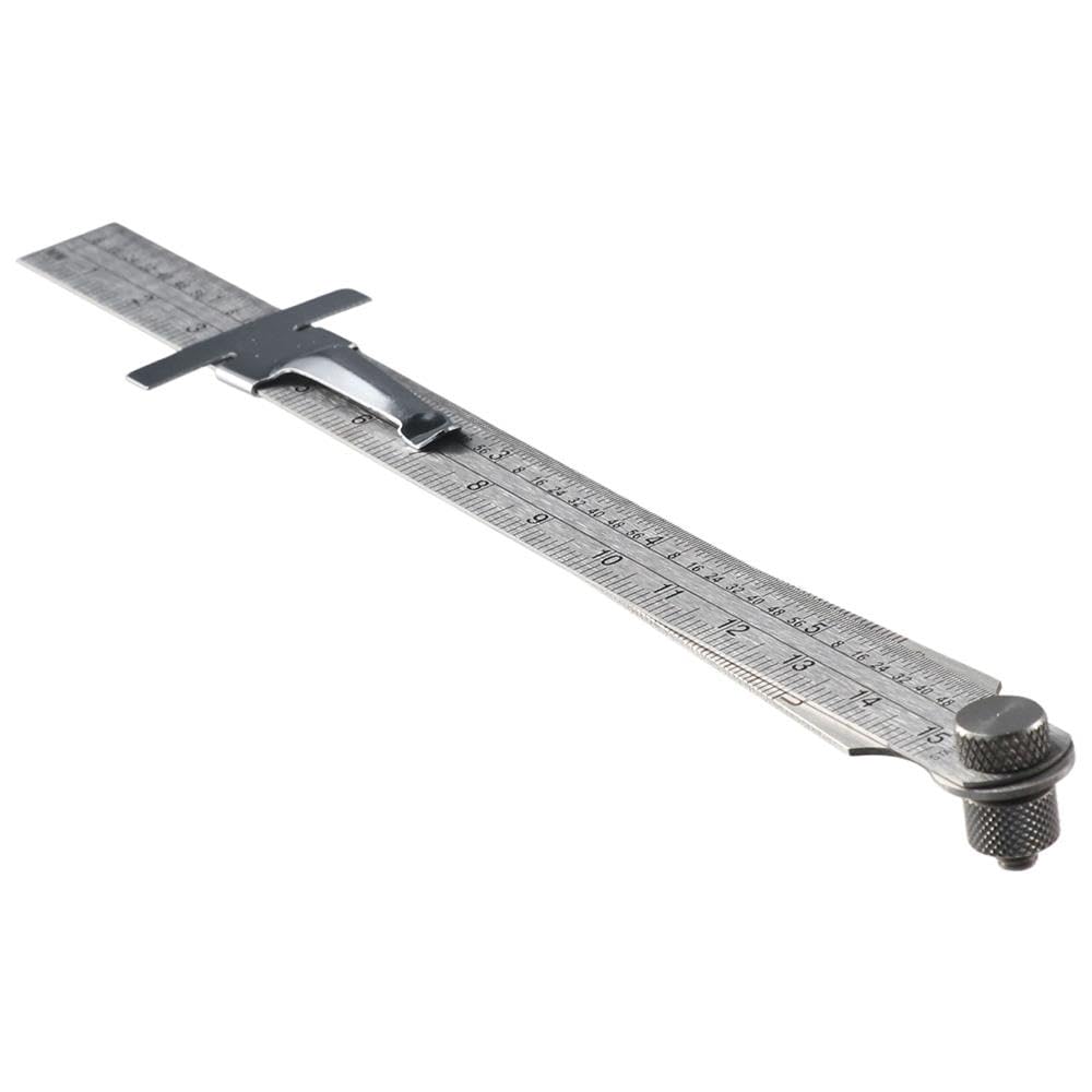 Stainless Steel Welding Gap Feeler Gauge - Metric/Inch Dual Scale Depth Ruler for Precise Measurement of Gaps, Clearances & Depths - Ideal for Automotive, Metalworking & Welding Applications
