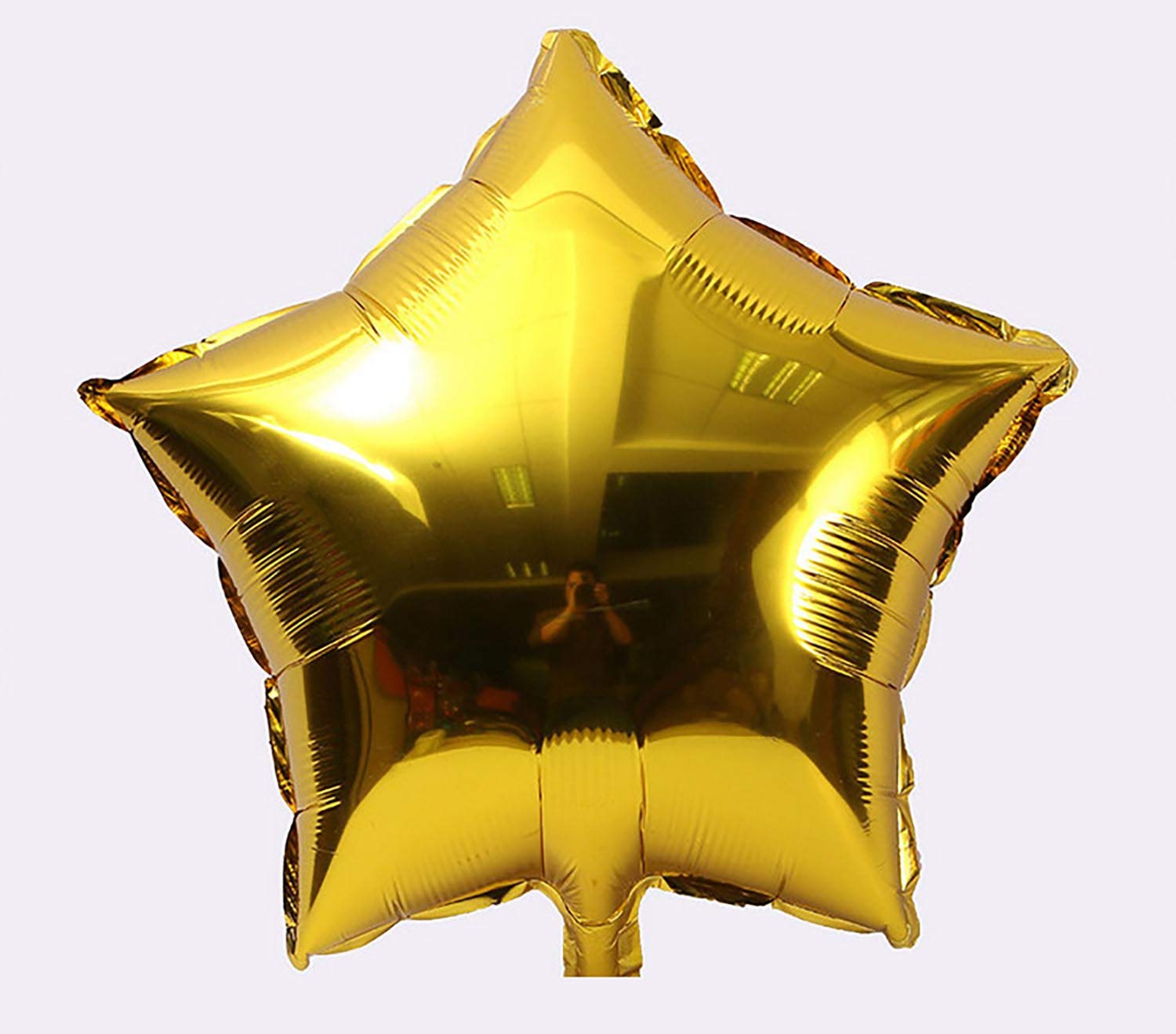 24 Inch Gold Star Shape Foil Mylar Balloons - 12 Pack Pentagram Balloons for Birthday Party, Wedding, Baby Shower & Graduation Decorations - Perfect for Photo Backdrops, Ceiling Decor & Event Centerpieces