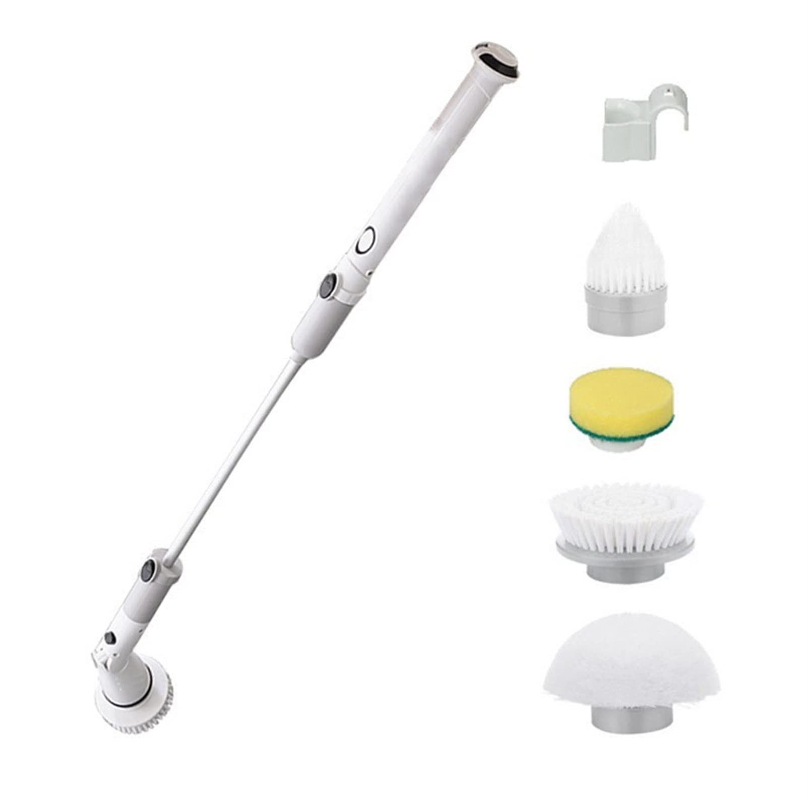 Electric Spin Scrubber - Cordless Turbo Cleaning Brush with Long Handle for Bathroom, Kitchen, Tile & Grout - Rechargeable Multi-Surface Scrubber for Shower, Bathtub, Sink & Floor Cleaning