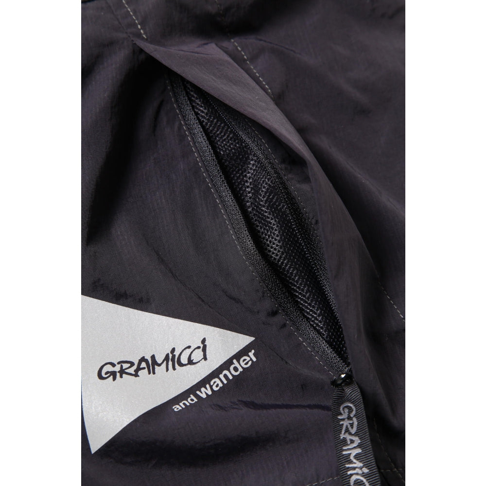GRAMICCI x ANDWANDER Patchwork Wind Tee - Black | Lightweight Outdoor Windbreaker for Hiking & Urban Exploration
