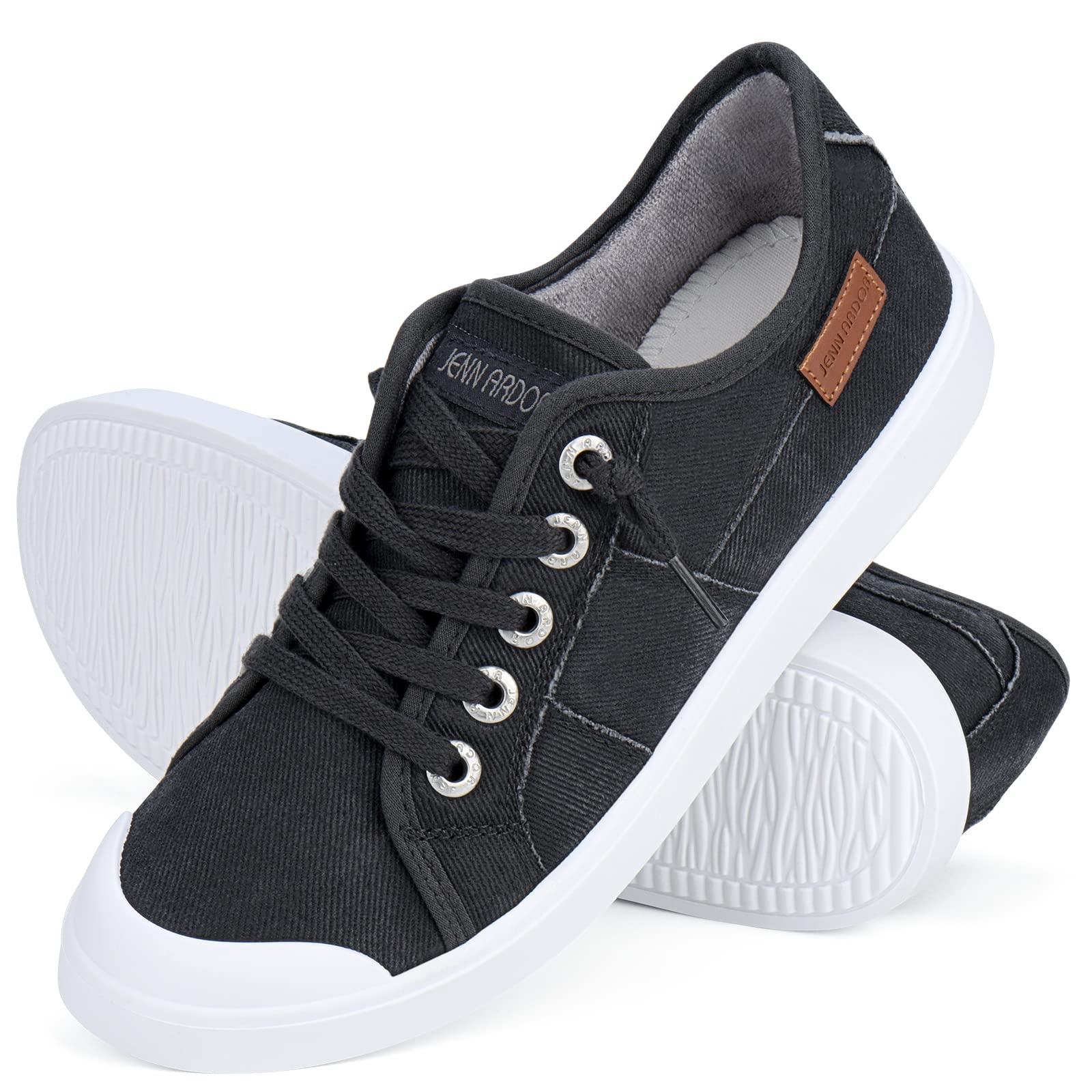 **Jenn Ardor Women's Comfortable Elastic Canvas Sneakers - Stylish Lightweight Slip-On Walking Shoes for Casual Wear, Travel & Everyday Fashion**