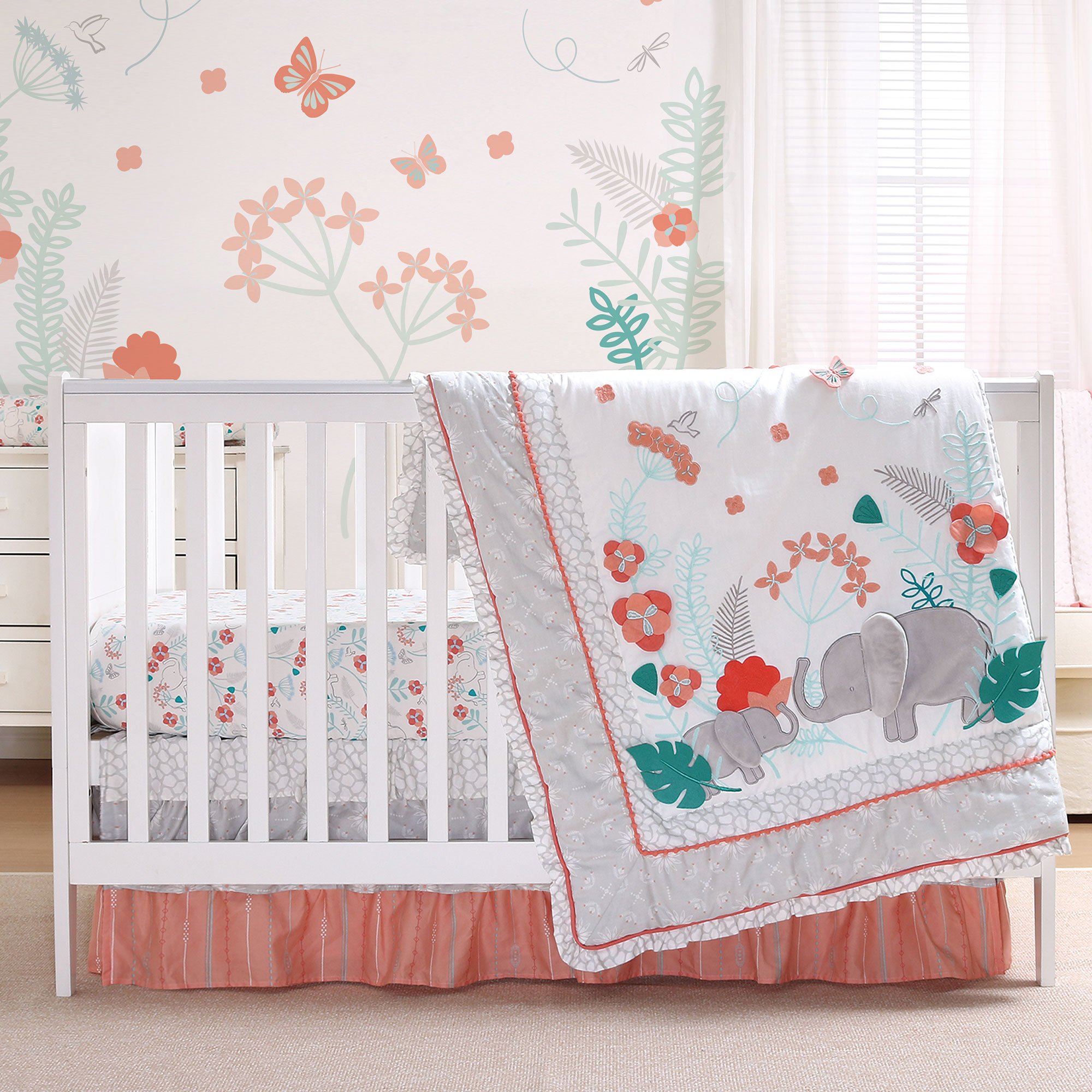 Peanutshell Safari Love Waterproof Changing Pad Cover - Soft & Washable for Baby Diaper Changes at Home or On-the-Go