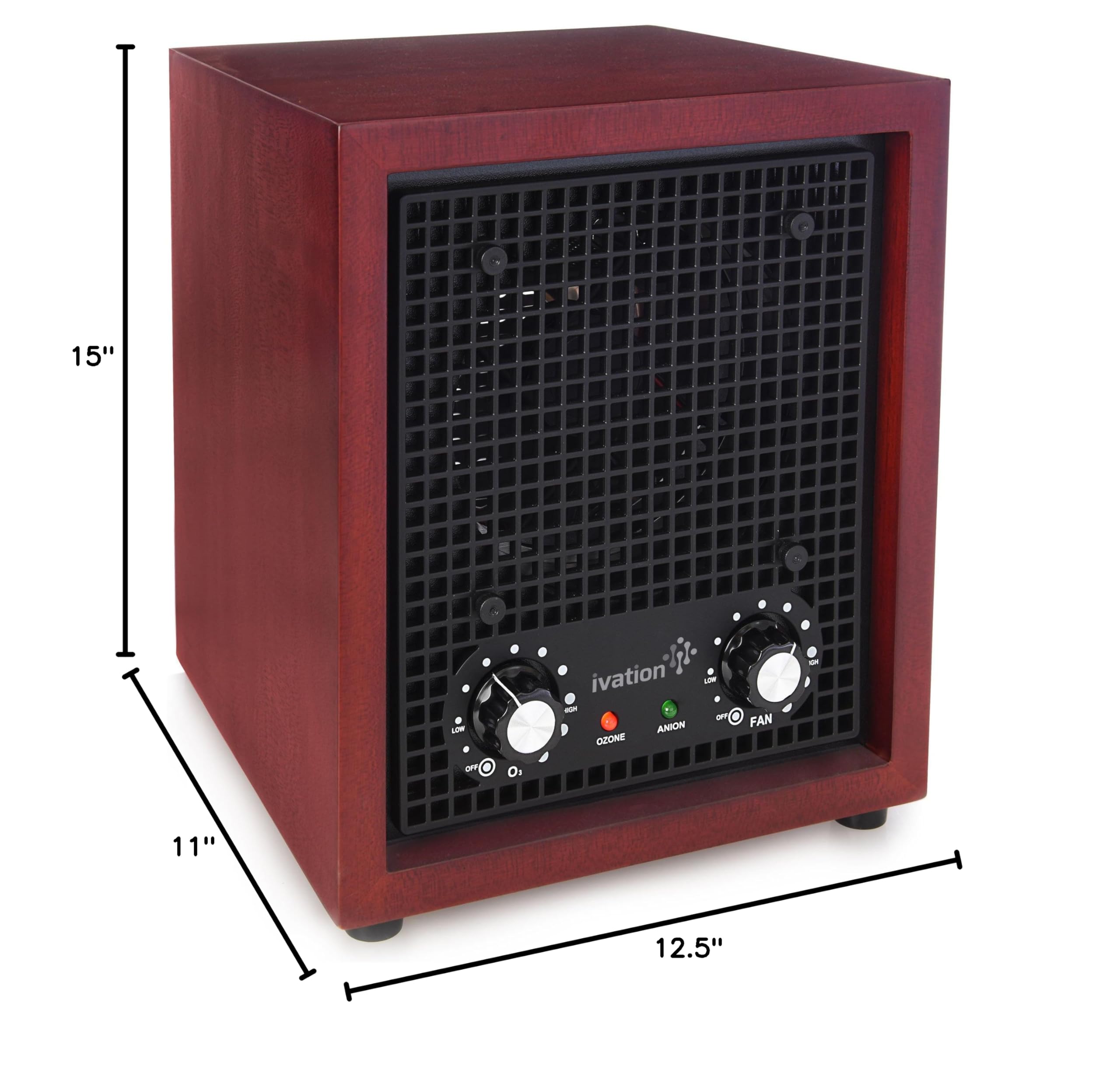 Ivation Ozone Generator Air Purifier & Ionizer - 3500 Sq Ft Coverage for Dust, Pollen, Pet Dander, Smoke Odor Removal - Home, Office, Basement, Car Use