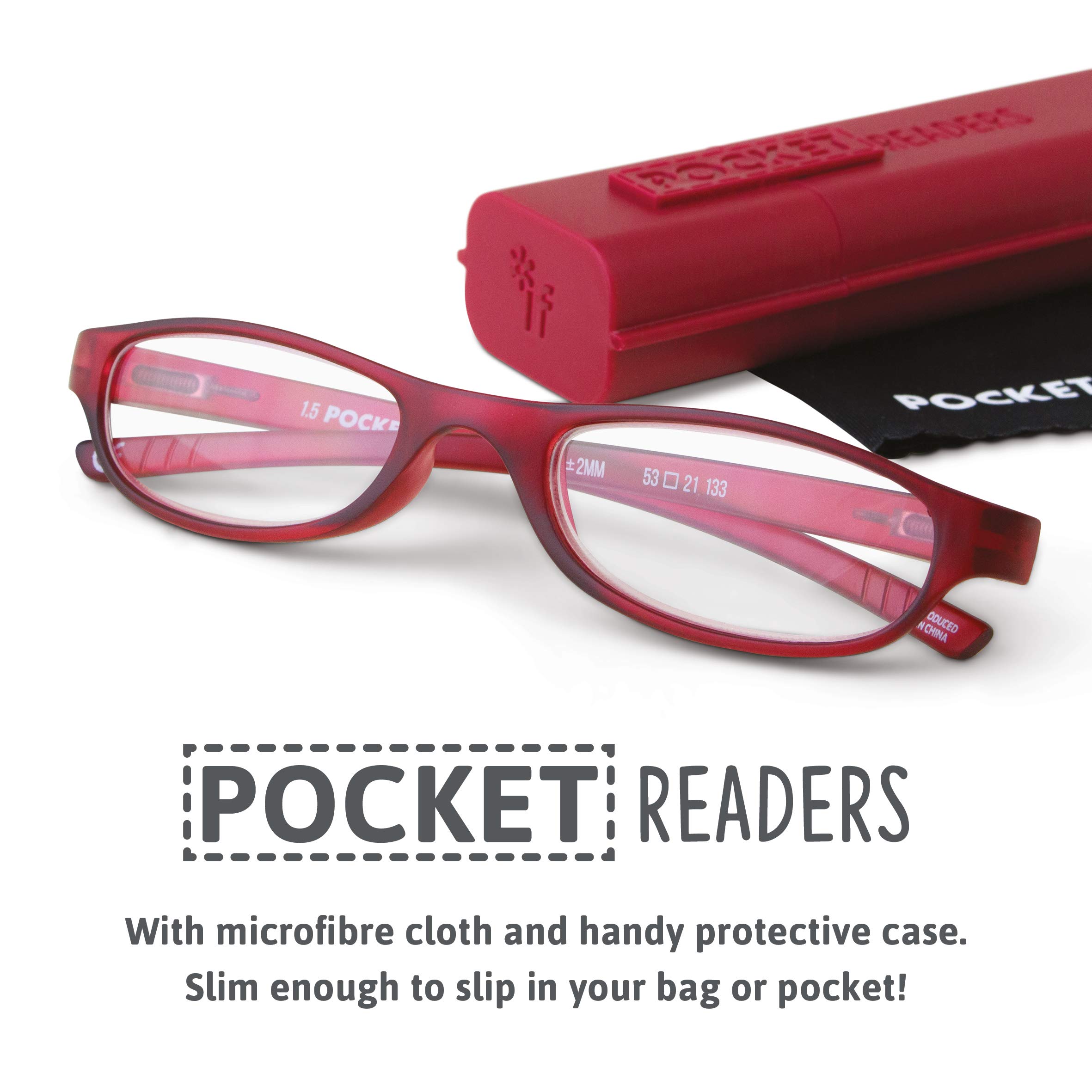 IF Pocket Readers - Slim & Compact Reading Glasses with Portable Case | Perfect for Travel, Work, and Everyday Use