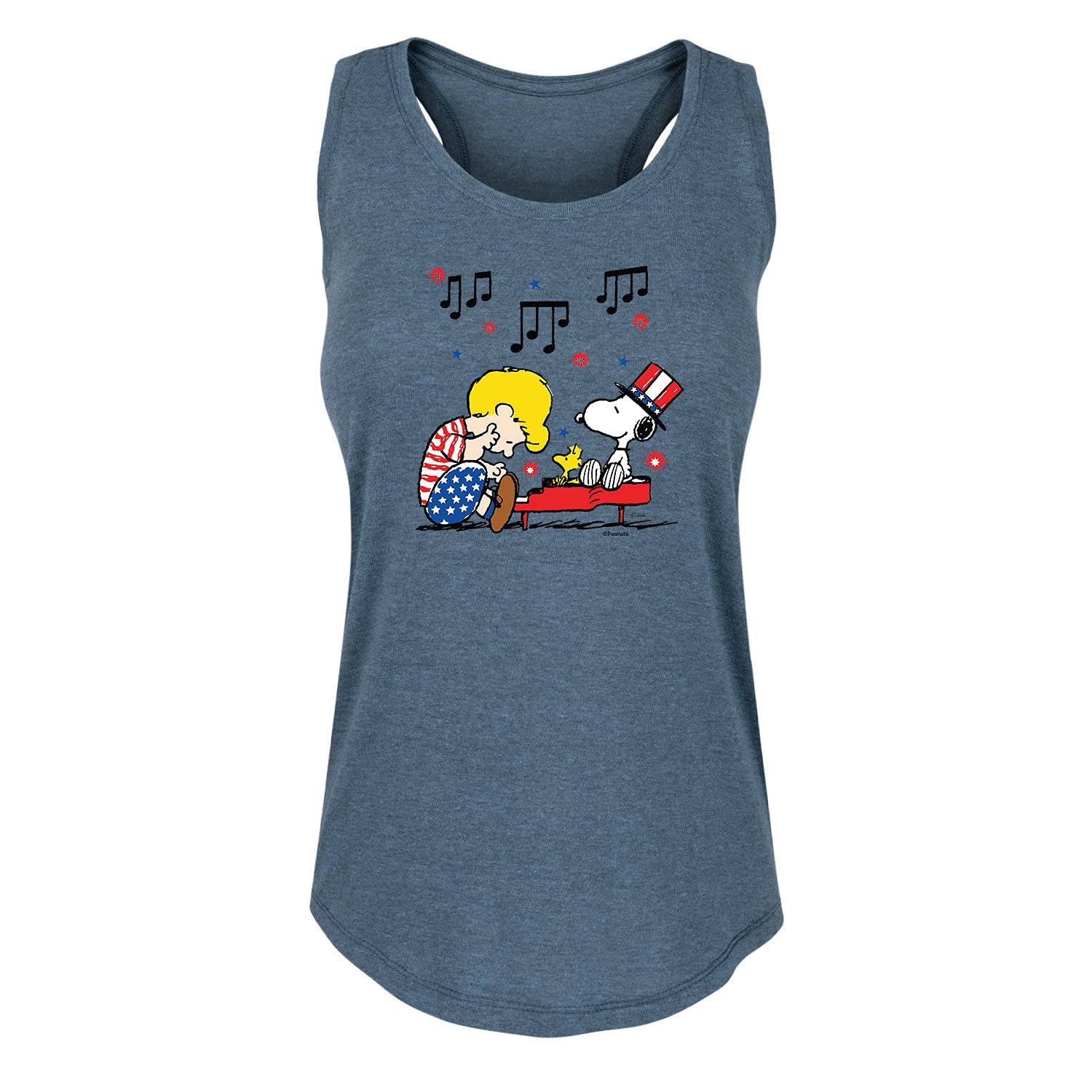 Peanuts Hybrid Apparel Women's Racerback Tank Tops - Soft & Breathable Workout Tops for Running, Yoga & Gym | American Casual Wear