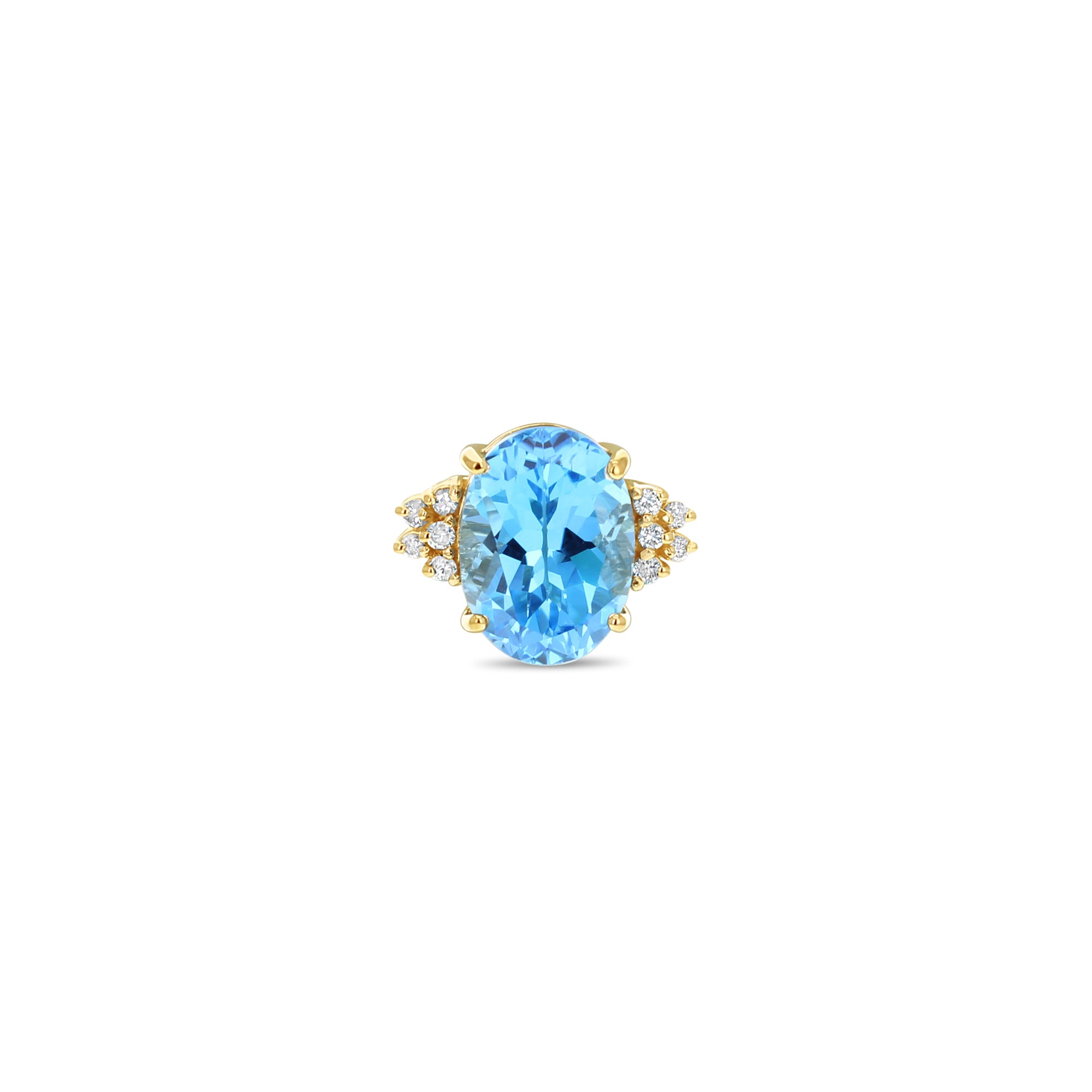 11 Carat Blue Topaz Diamond Cocktail Ring for Women - Elegant Statement Jewelry for Parties, Weddings & Special Occasions