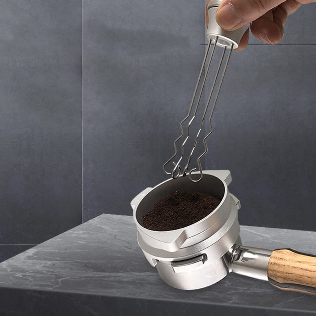 Cabilock Stainless Steel Coffee Needle Dispenser - Professional Coffee Stirrer & Whisk Tool for Even Grounds Distribution | Perfect for Espresso, French Press & Pour Over Brewing