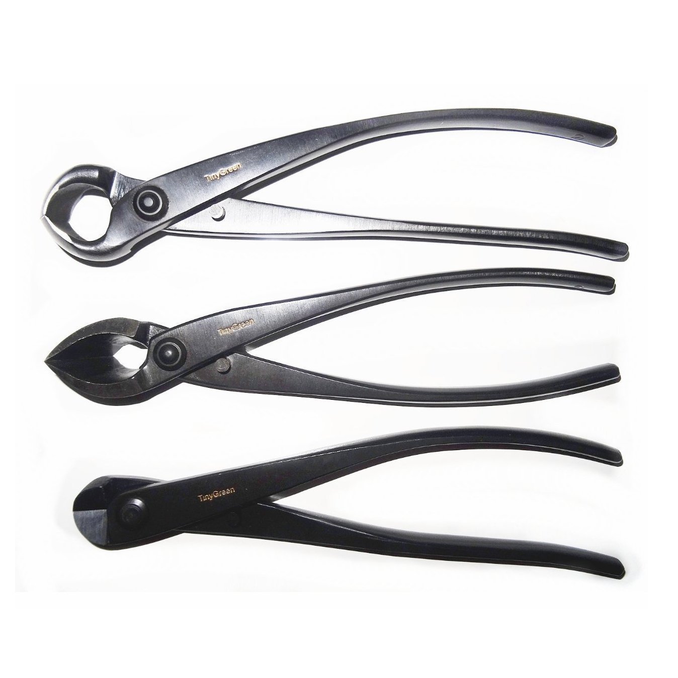 Professional 3-Piece Japanese Bonsai Tool Set - Concave Cutters, Spherical Knob Cutters & Wire Cutters for Precision Pruning | Perfect for Bonsai Tree Care, Shaping & Maintenance