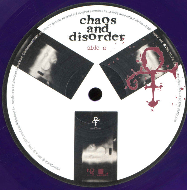 The Artist (Formerly Known As Prince) - Chaos And Disorder Limited Edition Reissue LP Album (Near Mint NM/M) - Perfect for Vinyl Collectors & Music Enthusiasts