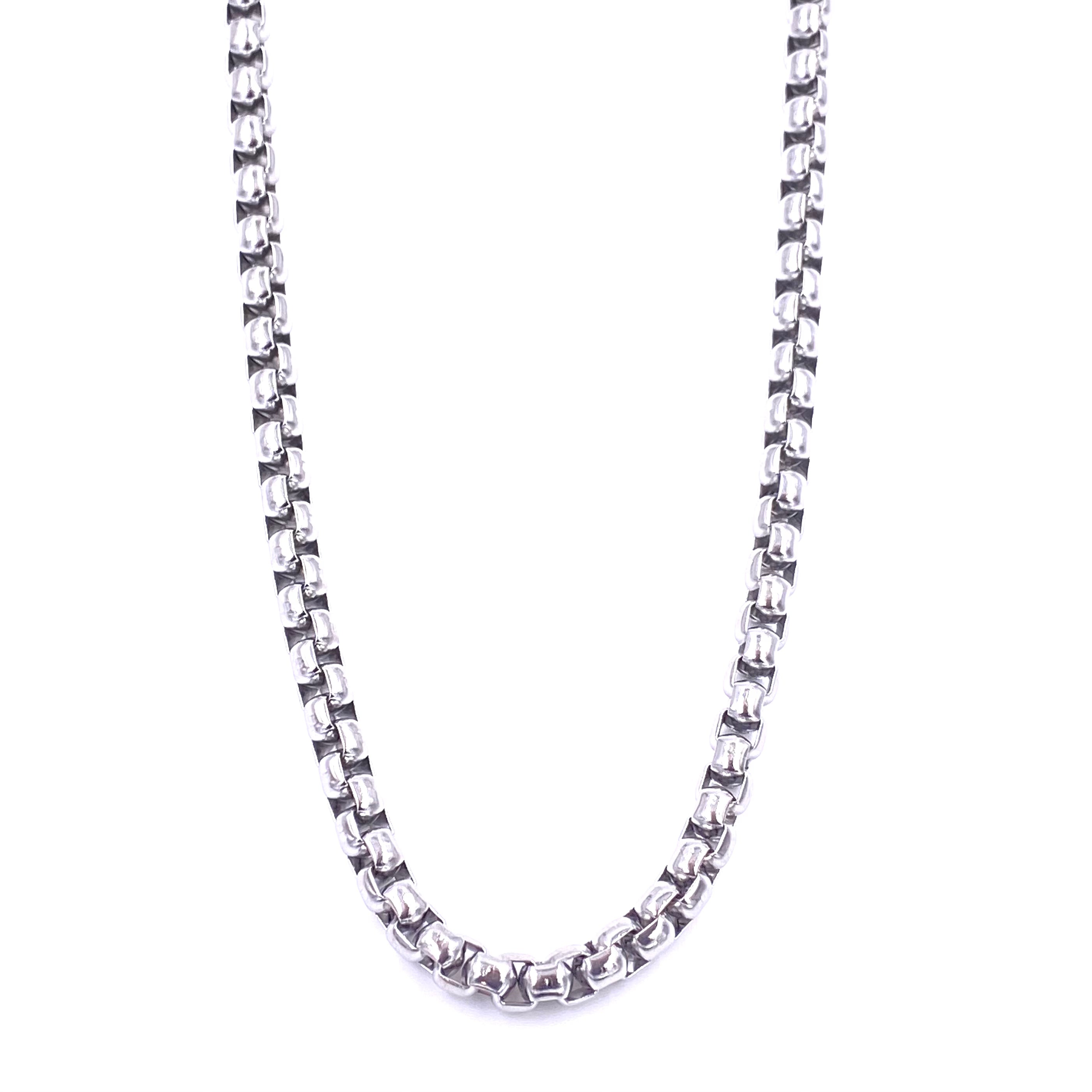 Ashley Gold Stainless Steel Box Chain Necklace for Men - Durable & Hypoallergenic Jewelry Gift for Boyfriend, Husband, Father | Perfect for Date Night, Wedding, Anniversary & Everyday Wear