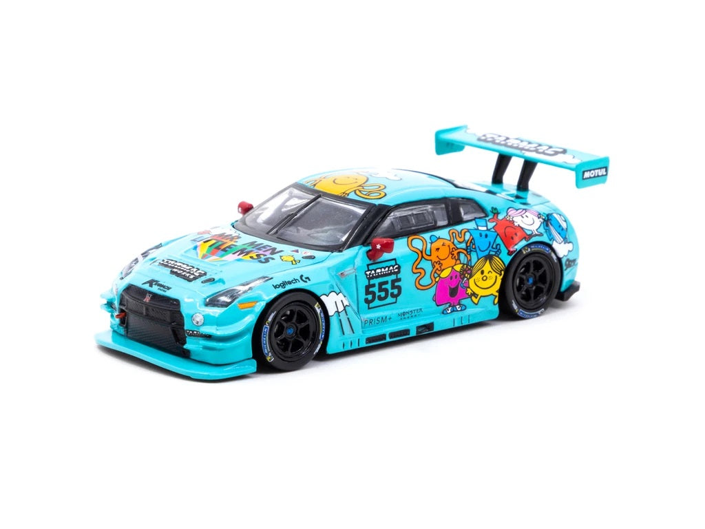 Tarmac Works 1:64 Scale Nissan GT-R Nismo GT3 Diecast Model Car - 2020 Overall Champion Edition (Mr. Men Little Miss Collection) - Perfect for Racing Enthusiasts, Collectors, and Kids' Playrooms