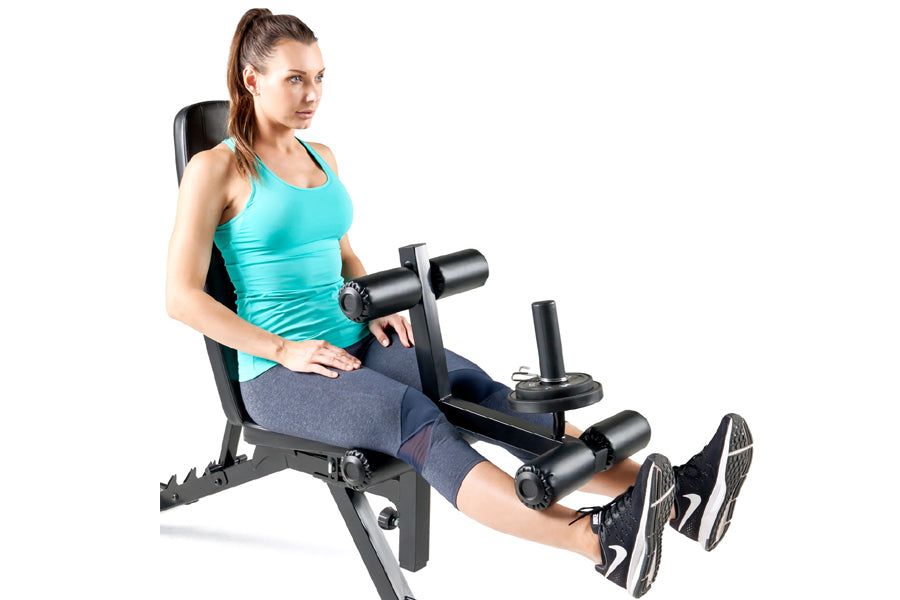 Marcy Deluxe Utility Weight Bench SB-350 - Adjustable Home Gym Bench for Strength Training, Full Body Workouts & Fitness - Perfect for Home Gym, Garage & Small Spaces