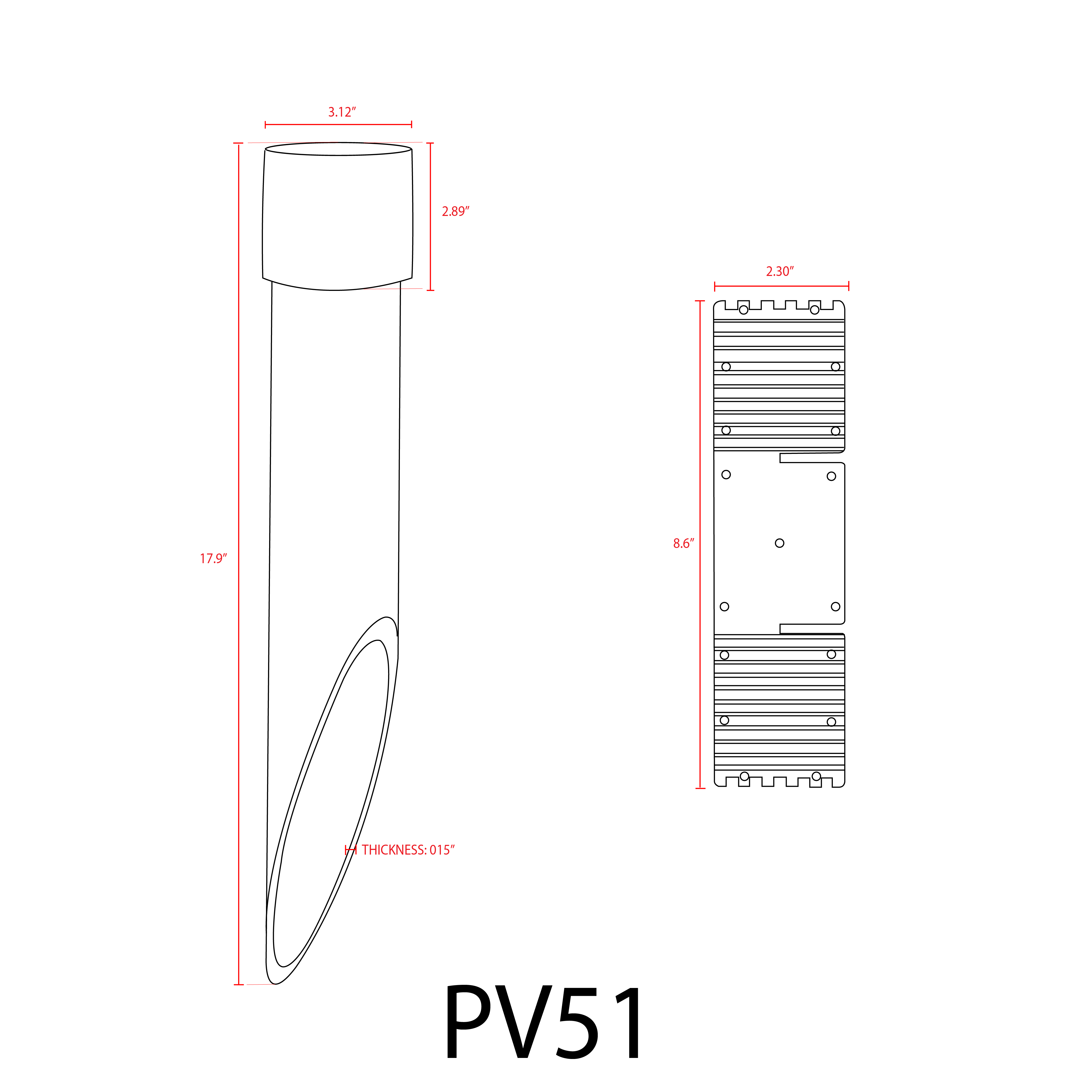Heavy Duty PermaPost PV51 PVC Post with Cap - Durable Landscape Lighting Fixture Support for Outdoor Garden, Pathway, and Deck Lighting