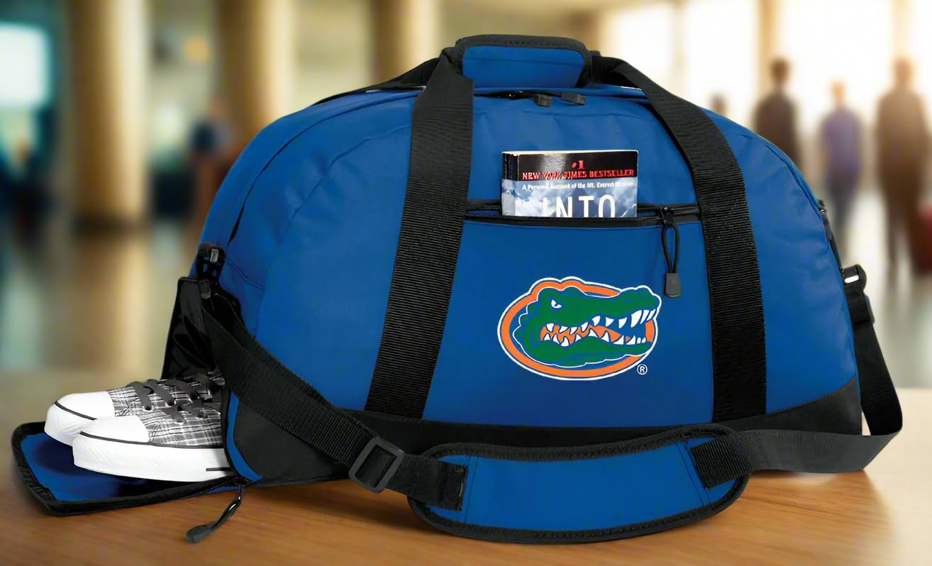 Florida Gators Gym Bag & Duffel Bag with Shoe Compartment - University of Florida UF Team Logo Sports Tote for Workout, Travel & College Campus Use