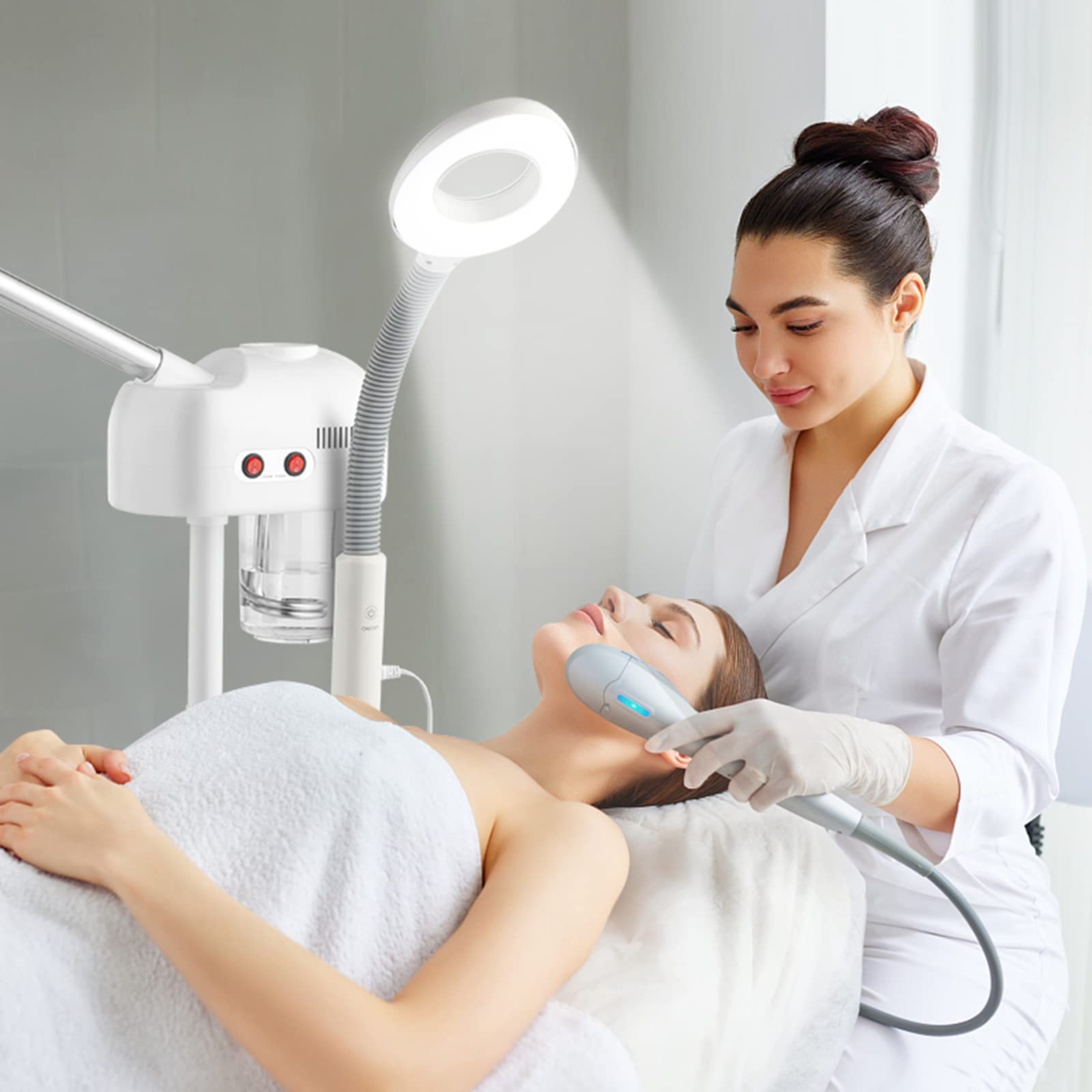 BELANITAS Professional 2-in-1 Facial Steamer with Magnifying Lamp | Home Spa & Esthetician Quality Facial Steamer for Deep Cleansing & Skin Care | Perfect for At-Home Beauty Treatments & Salon Professionals