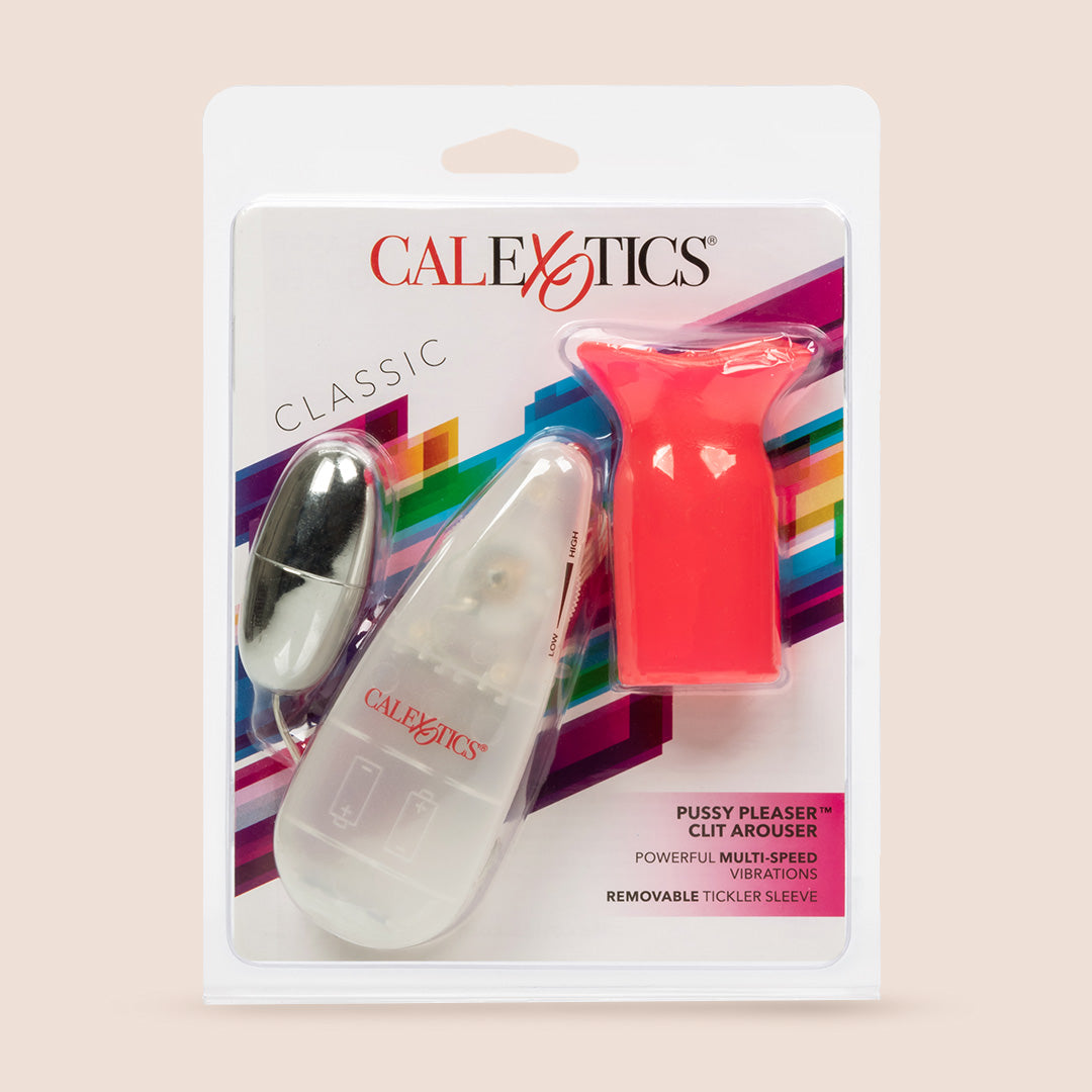 CalExotics P—ssy Pleaser™ Clit Stimulator with Wired Remote Control - Powerful Clitoral Vibrator for Solo Play & Couples Use