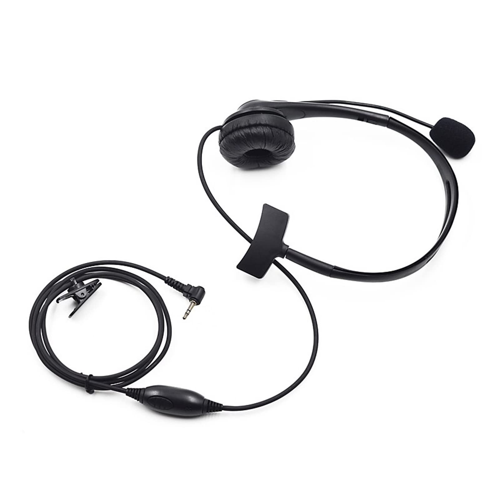 BMINO 1 Pin Boom Mic Earpiece Headset with PTT - Compatible with Motorola Talkabout Walkie Talkie T4 T5 T6 T7 T80 T5410 - Portable Radio Headphone for Security, Construction & Outdoor Communication