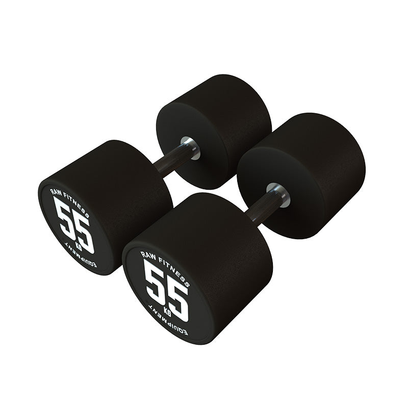 55KG Dumbbell Set - Heavy Duty Round Rubber Coated Weights for Strength Training, Home Gym & CrossFit Workouts